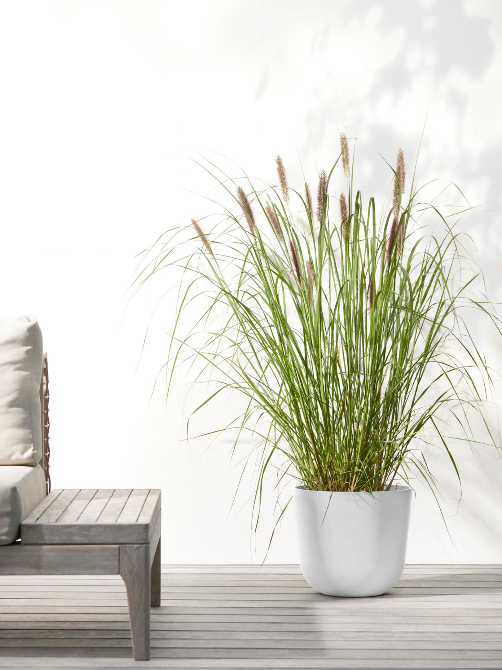 ECOPOTS Blumentopf »Oslo 25 + Wassersystem Weiß«, für innen und außen: frostsicher, bruchsicher und lichtbeständig