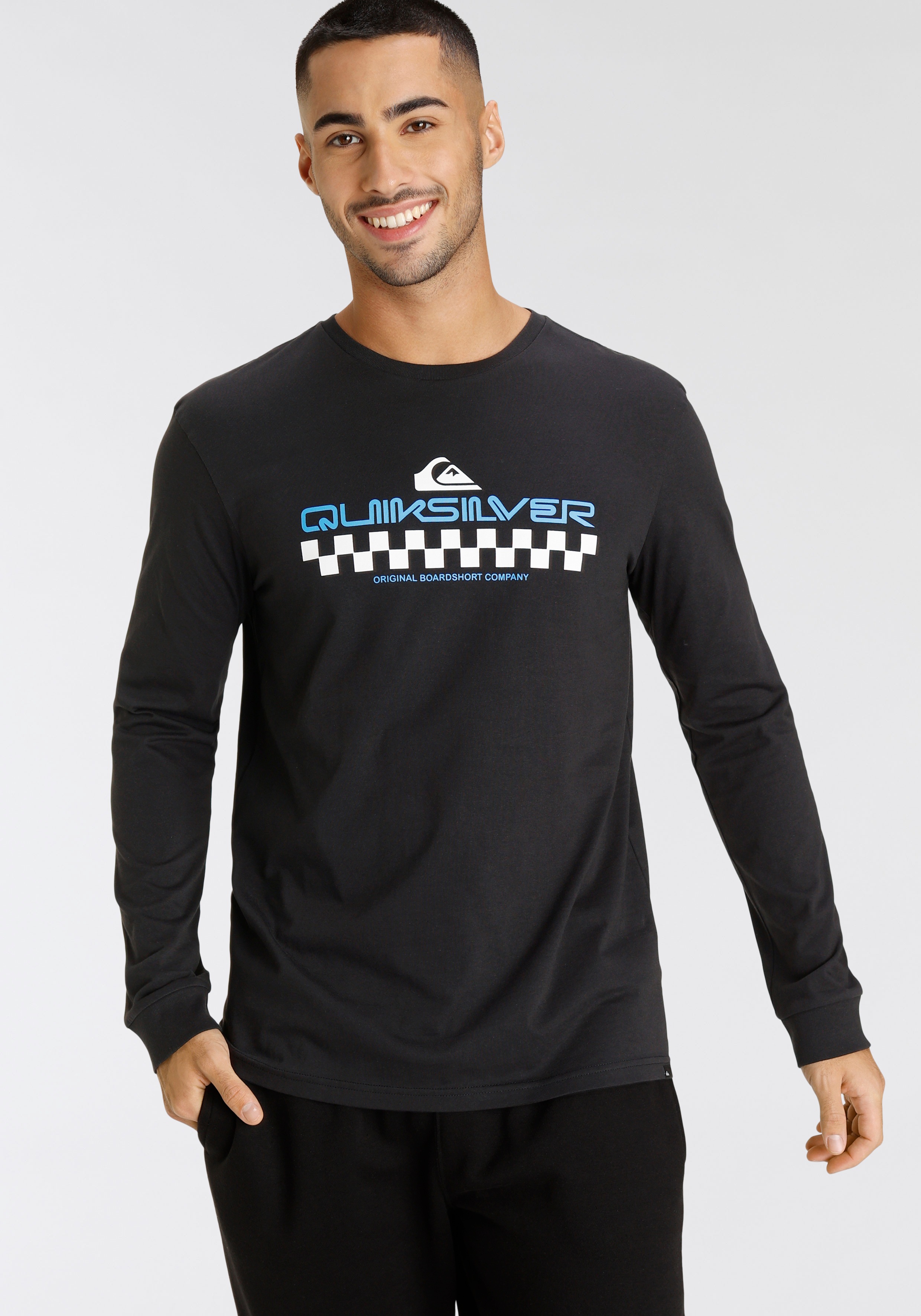 Thumbnail - Quiksilver Langarmshirt "Herren Doppelpack mit Logodruck" Packung, 2 Stk. tlg.