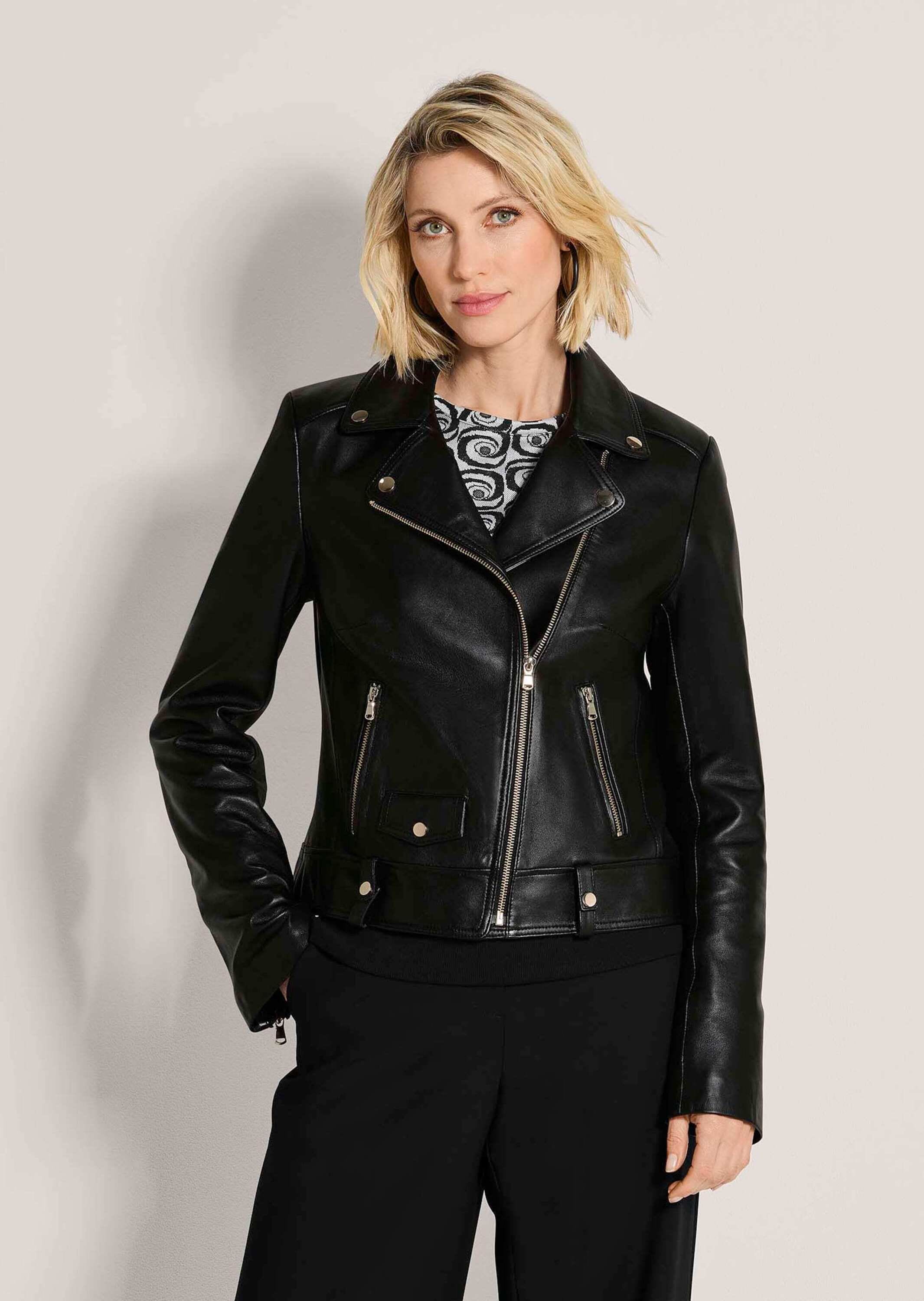 MADELEINE Lederjacke »Lederjacke Bikerjacke aus Lammnappaleder«
