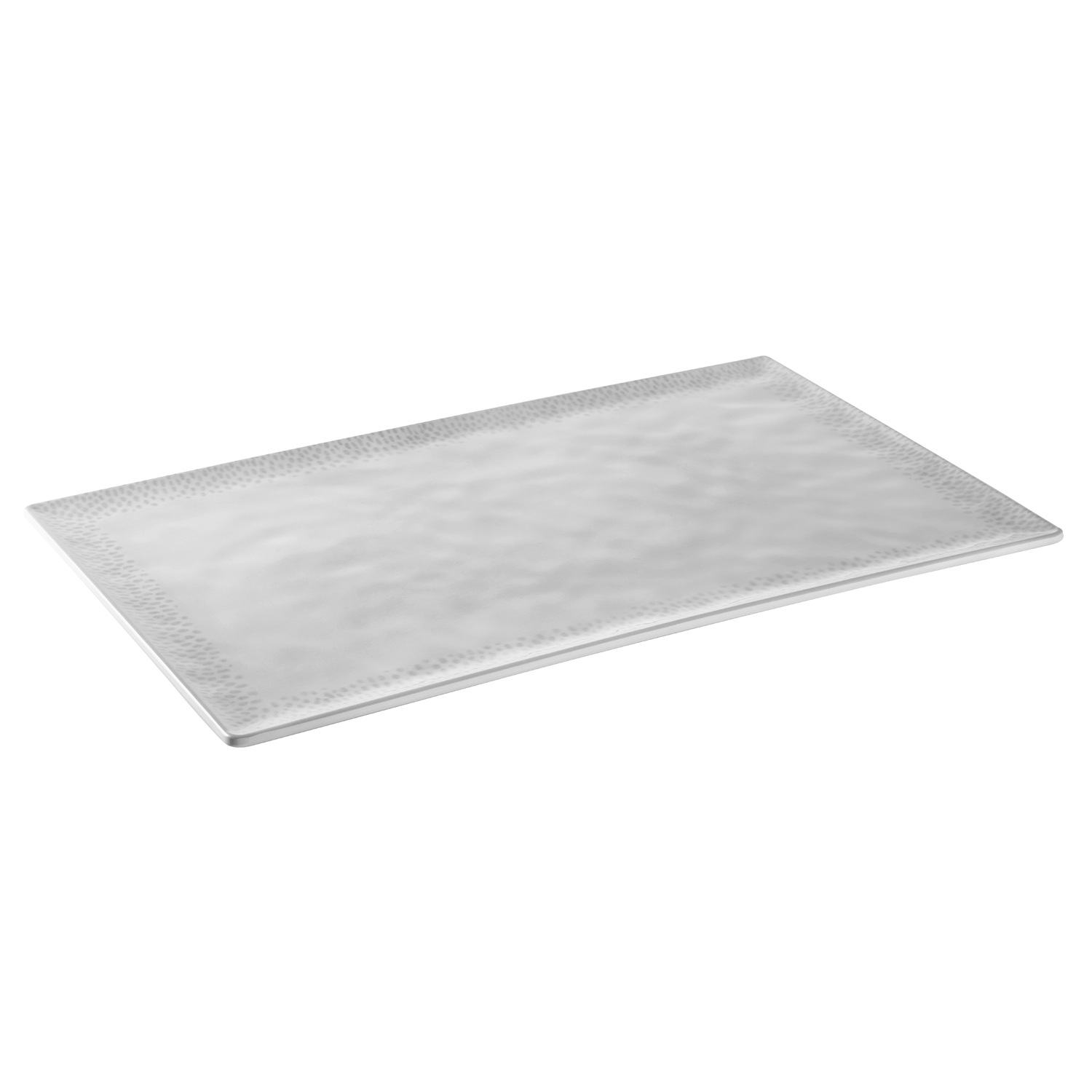 APS Tablett Melamin, weiß, grau