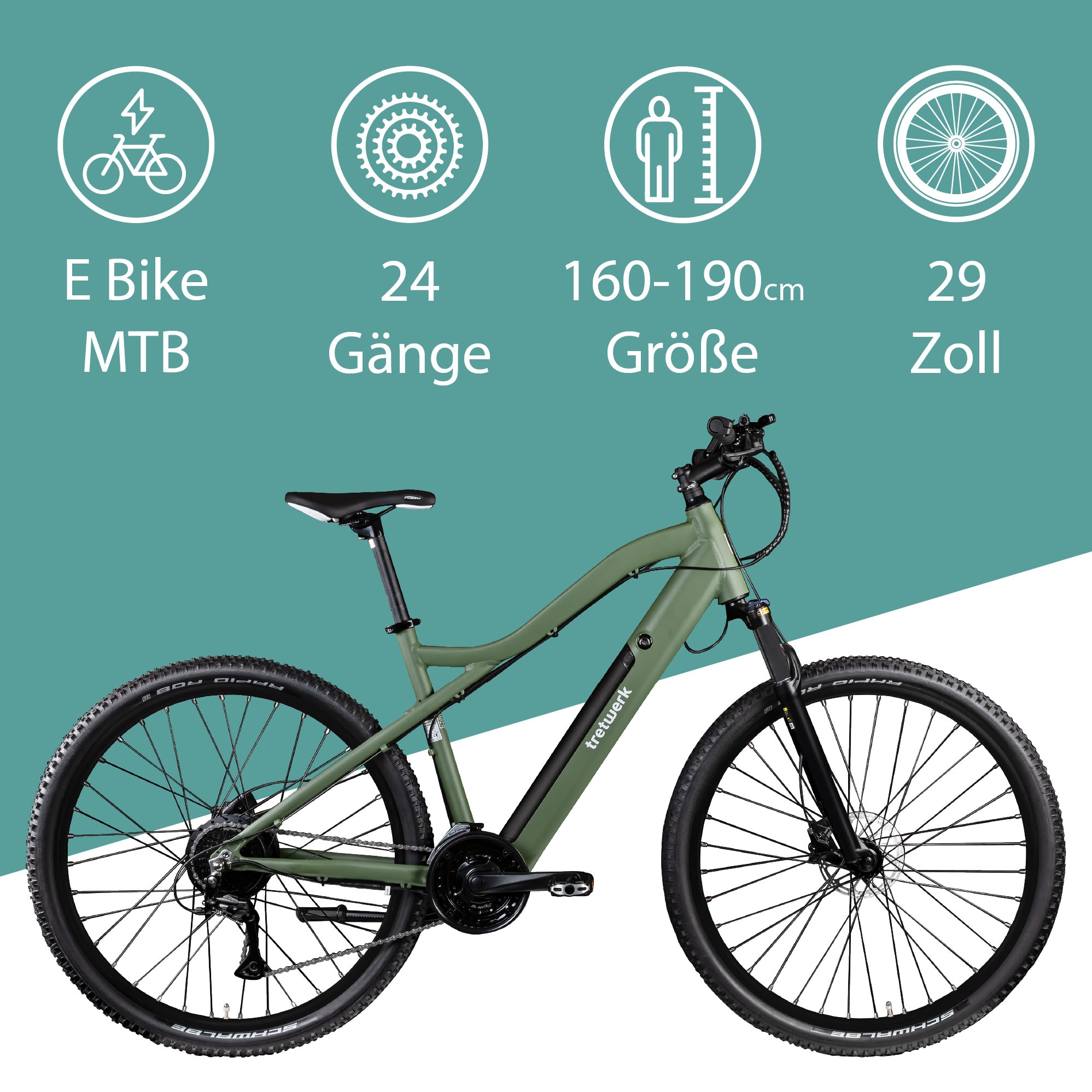 Tretwerk E-Bike »Commander Plus«, 24 Gang, Shimano, Altus M310, Heckmotor 250 W