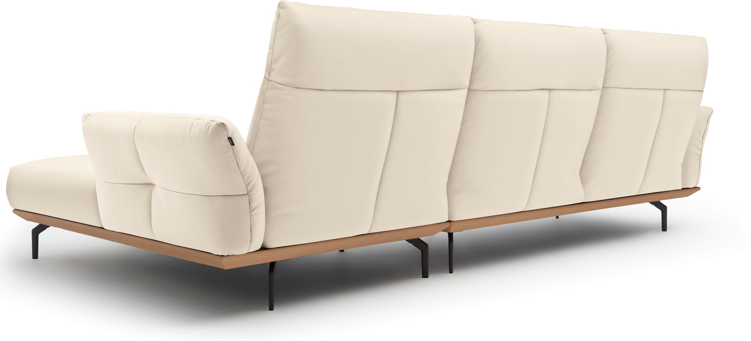 Creation BY ROLF BENZ Ecksofa »CR.460«, Sockel in Eiche, Winkelfüße in Umbragrau, Breite 318 cm