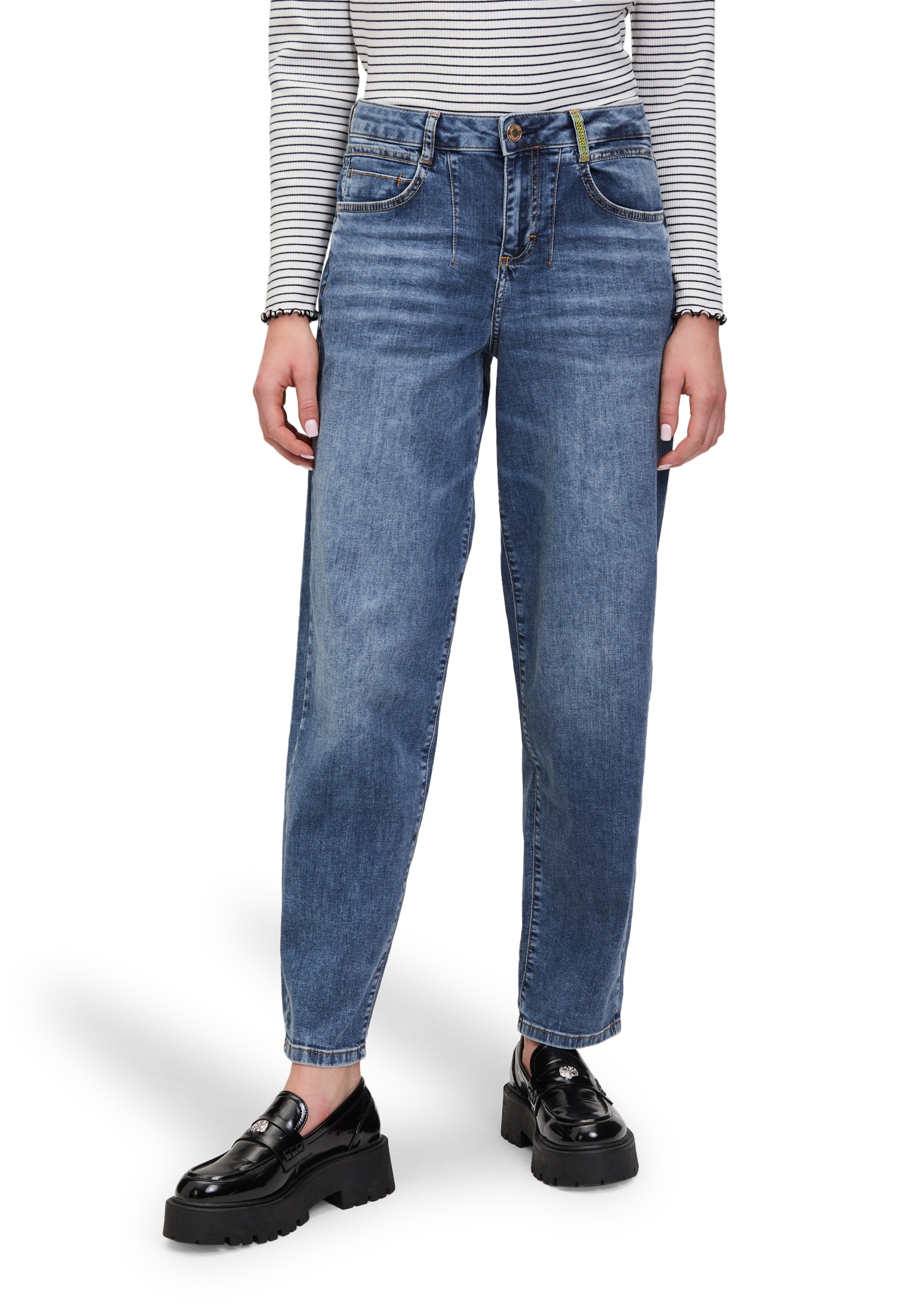 Cartoon Ankle-Jeans "Damen Used Look-Jeans mit Waschung" günstig online kaufen