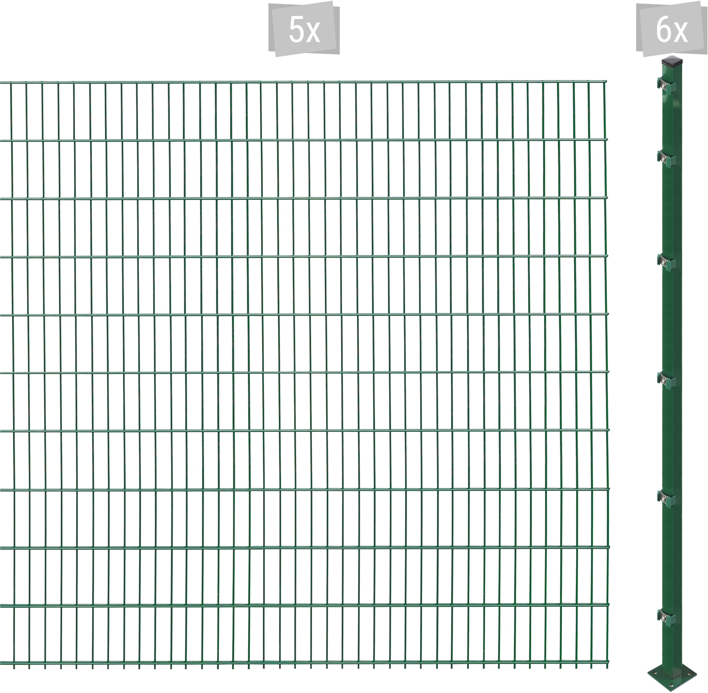 Arvotec Doppelstabmattenzaun "ESSENTIAL 203 zum Aufschrauben", Zaunhöhe 203 cm, Zaunlänge 2 - 60 m