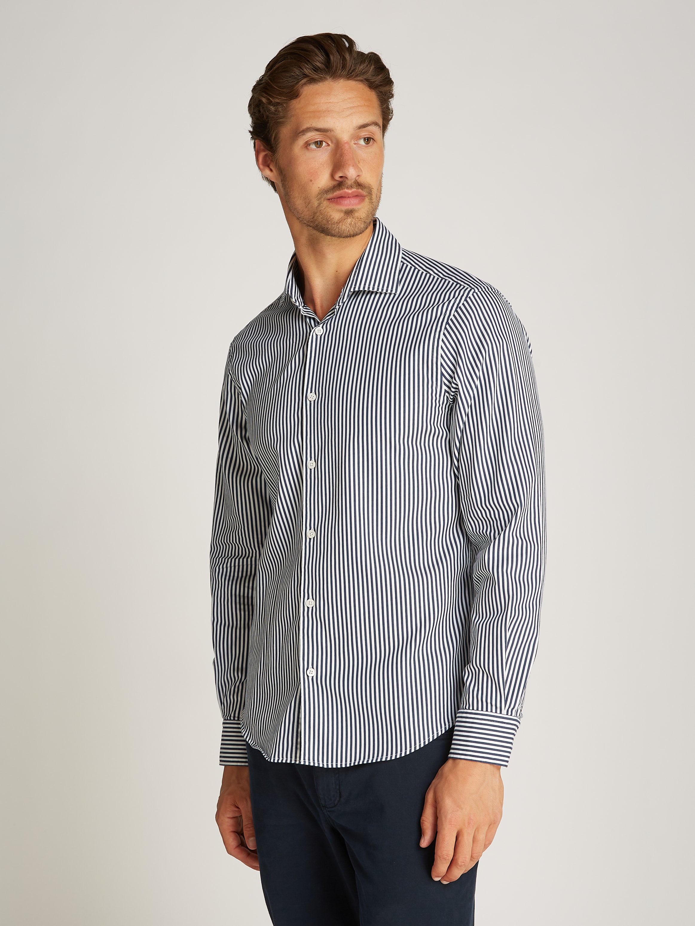 Tommy Hilfiger Langarmhemd "FLEX POPLIN CLASSIC STP RF SHIRT", mit Sreifenm günstig online kaufen