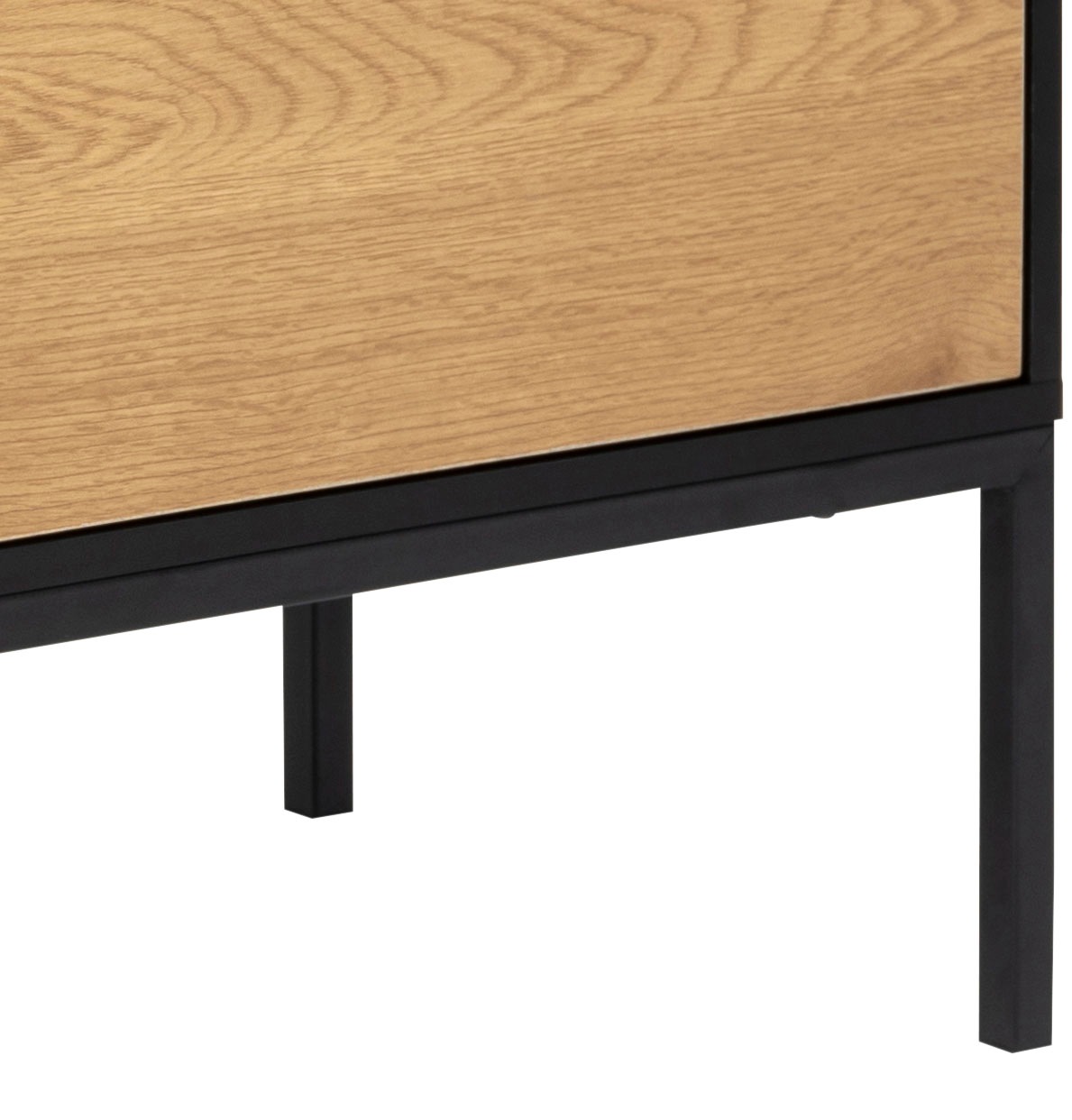 ACTONA GROUP Sideboard, (1), schwarze Kontrastrahmen, 1 Tür und 3 Schubladen, Breite 120 cm