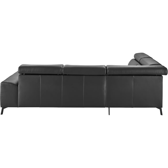 3C Candy Ecksofa »Greve B/T/H: 249/209/79 cm«, wahlweise mit motorischem  Sitzvorzug, manuelle Kopfteilverstellung | BAUR