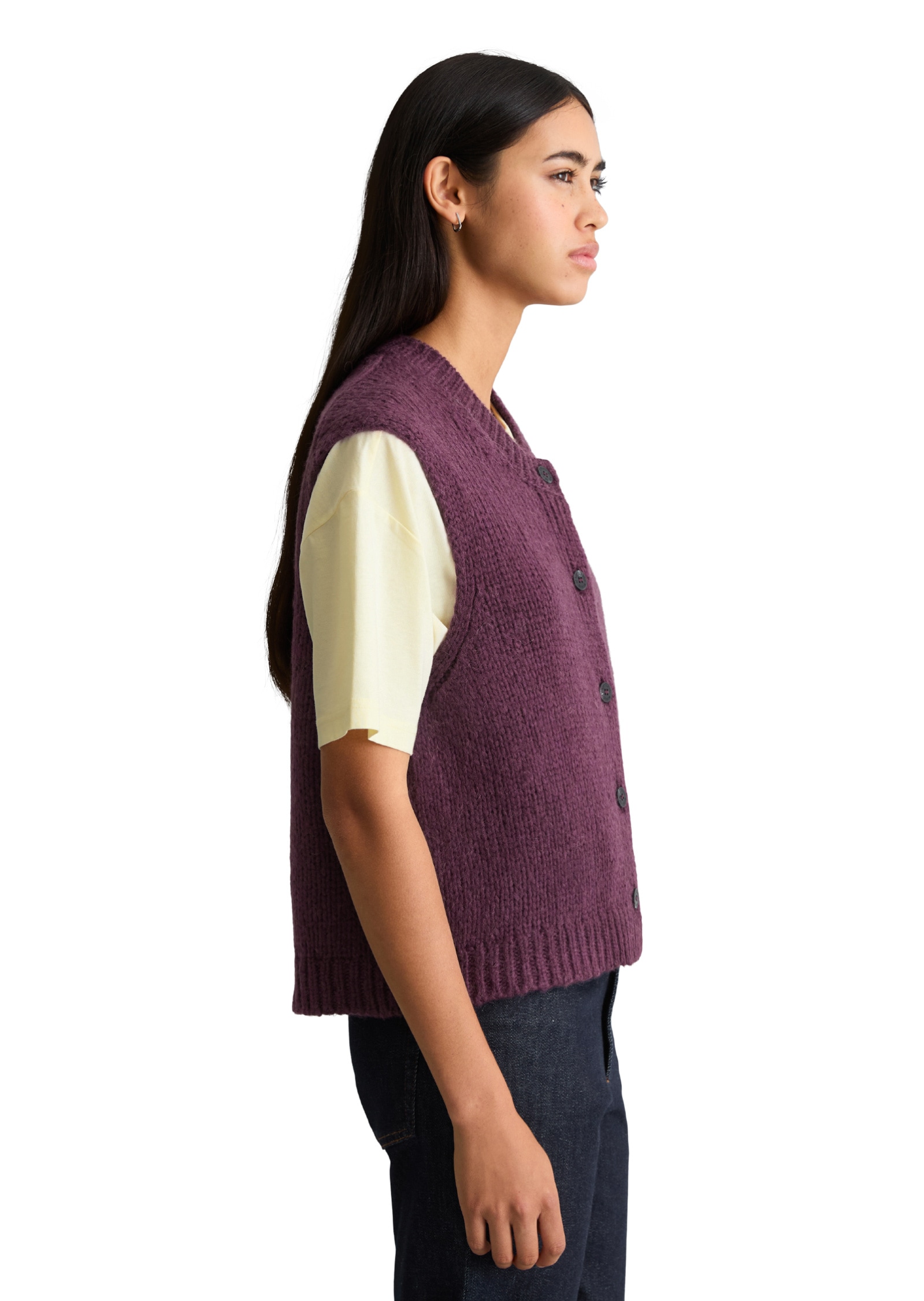 Marc O'Polo DENIM Strickweste »aus kuscheligem Schurwolle-Alpaka-Mix«