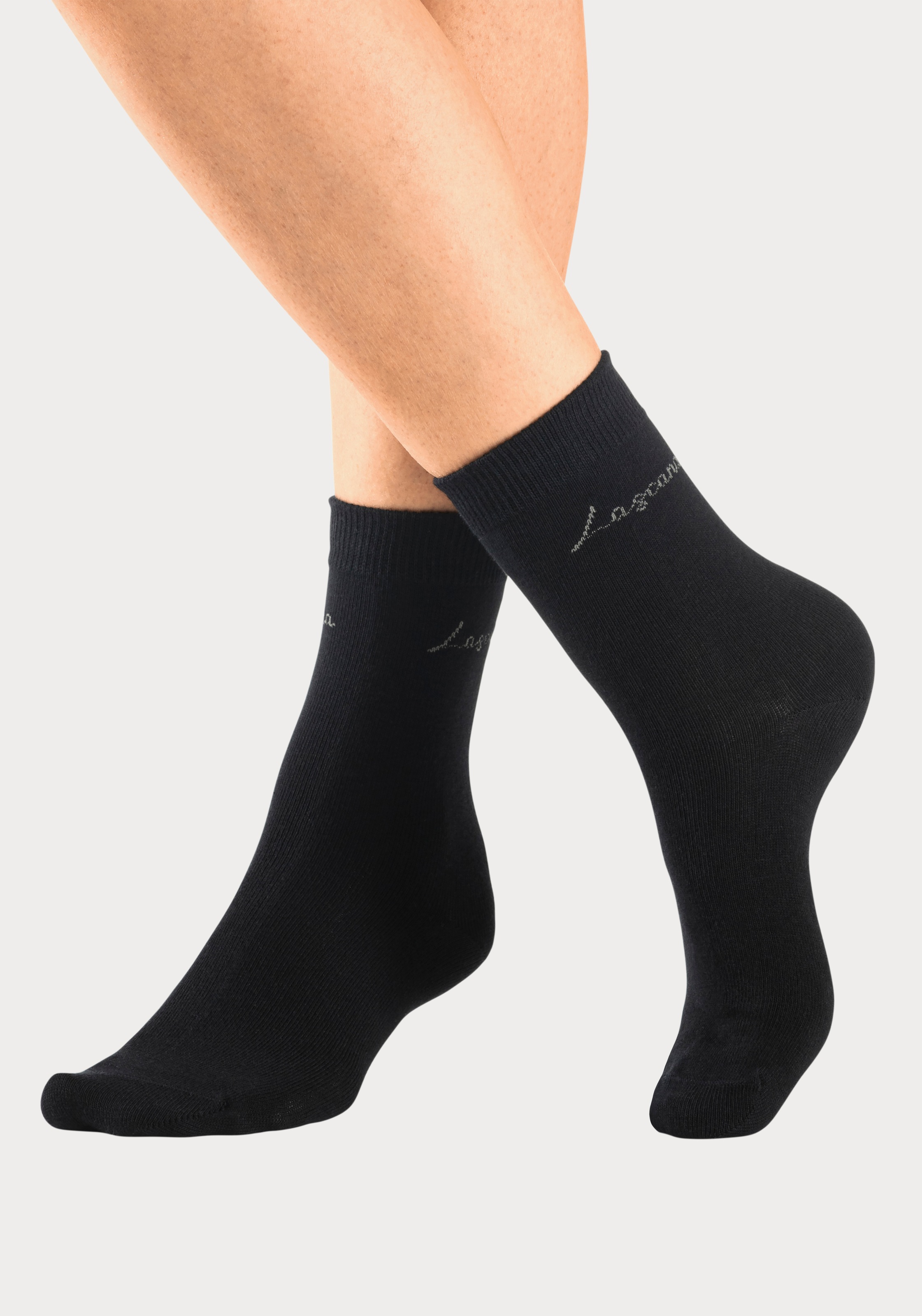 LASCANA Basicsocken »Believe in Yourself«, (Box, 4 Paar), in ansprechender Geschenkbox