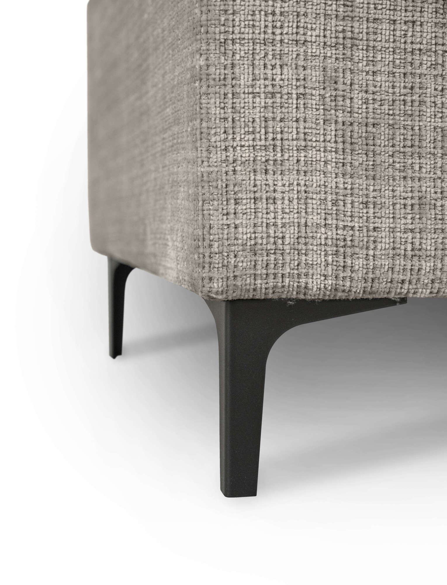Places of Style 3-Sitzer »3er Sofa Oland, Struktur, Flachgewebe, Luxus-Microfaser, Boucle«, 224 cm, Wellenunterfederung, Skandi-Design, Metallfüße