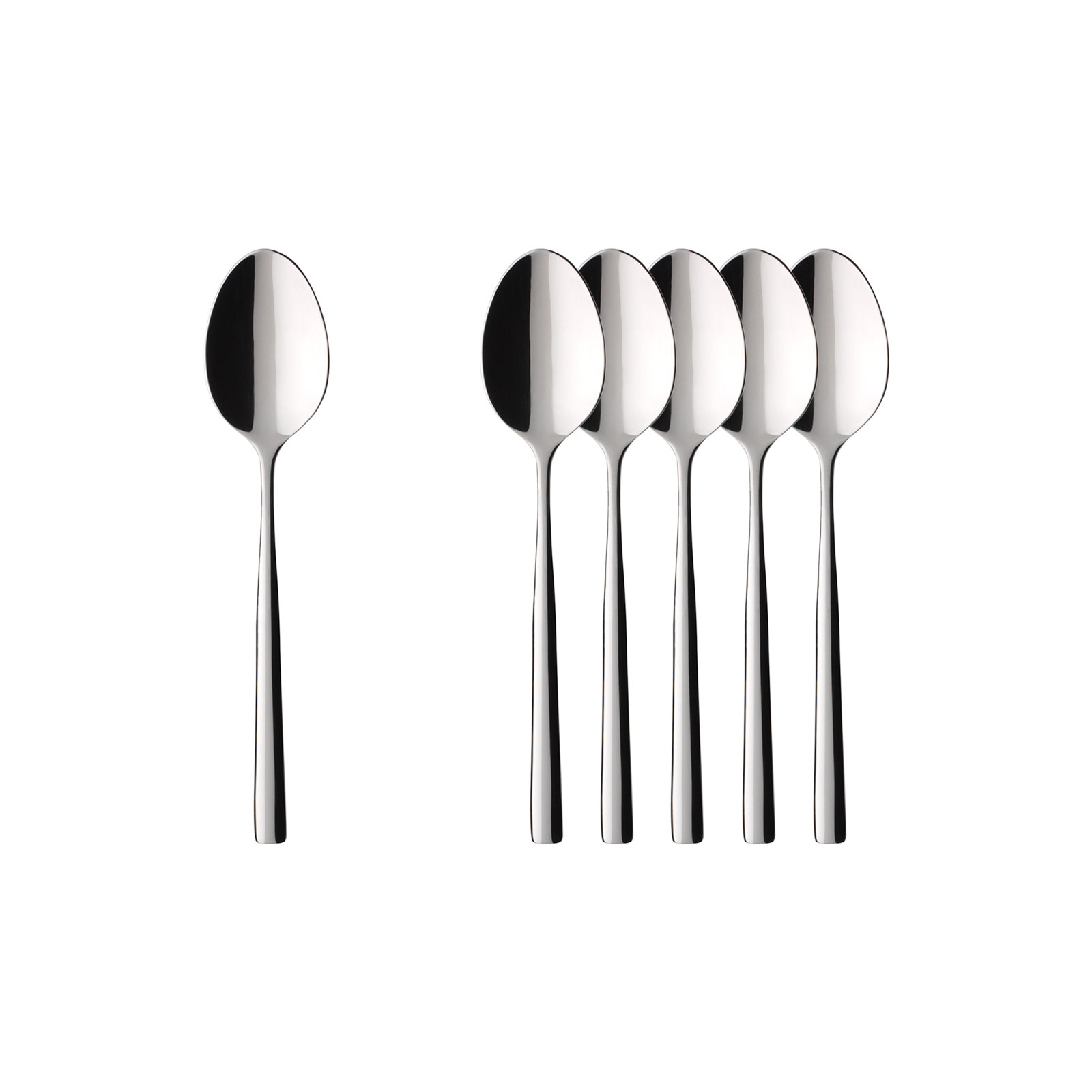 Villeroy & Boch Esslöffel "Espressolöffel Piemont 11,1 cm 6er Set edelstahl" Spülmaschinenfest