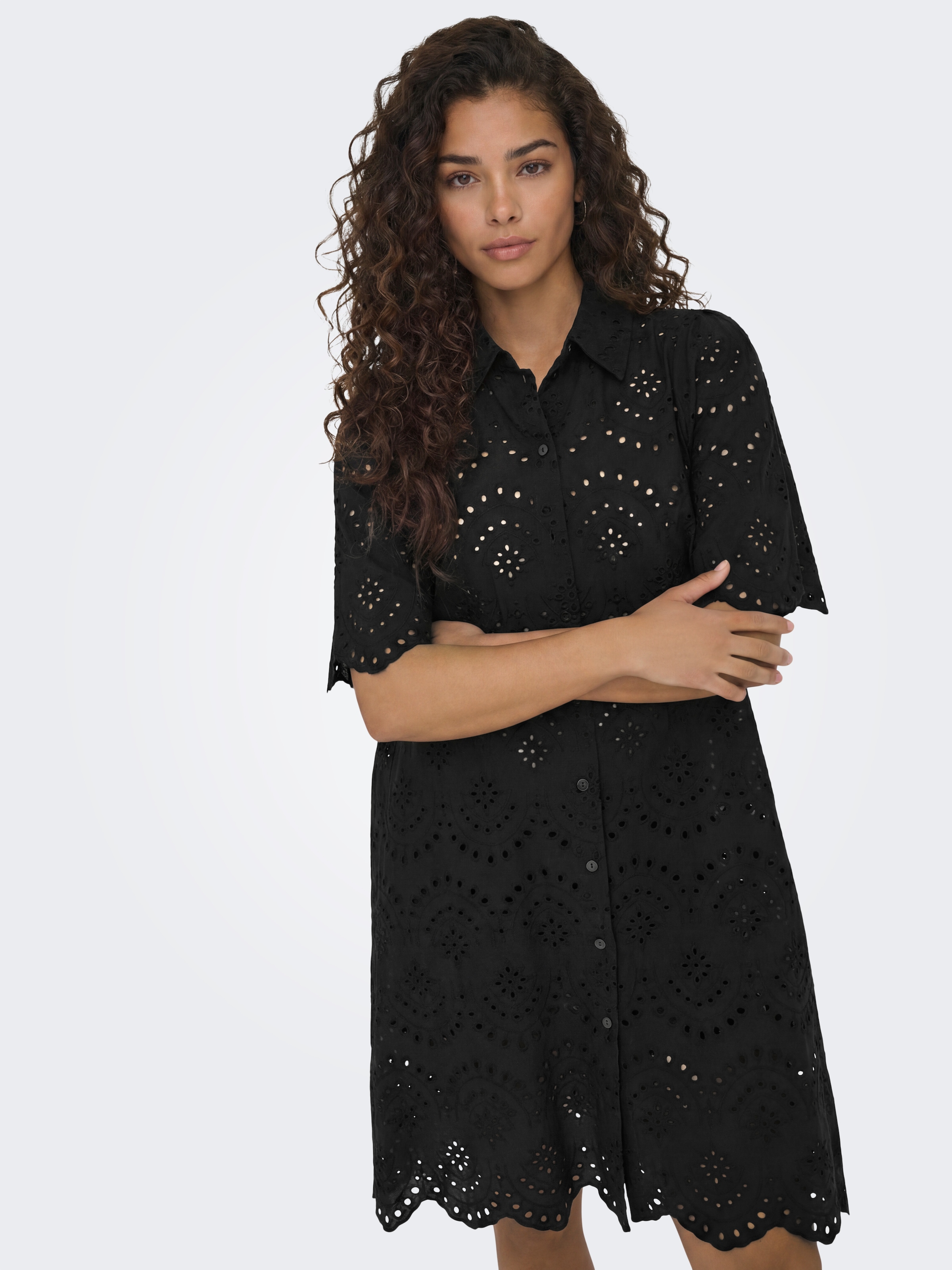 ONLY Spitzenkleid "ONLVALAIS S/S DRESS WVN NOOS"