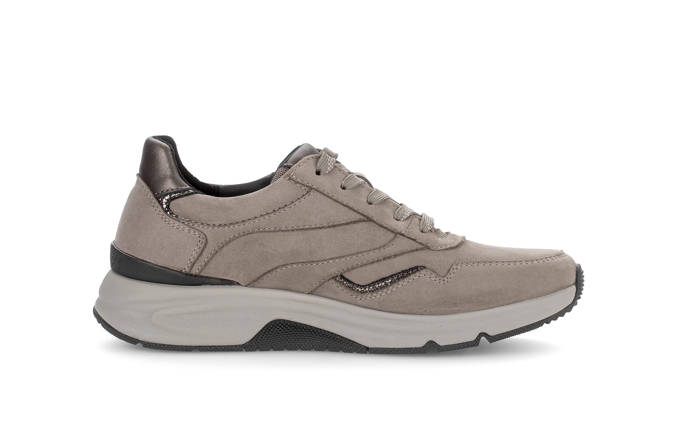 rollingsoft Keilsneaker  Schnürschuh, Halbschuh, Freizeitschuh mit Außenreißverschluss, G-Weite