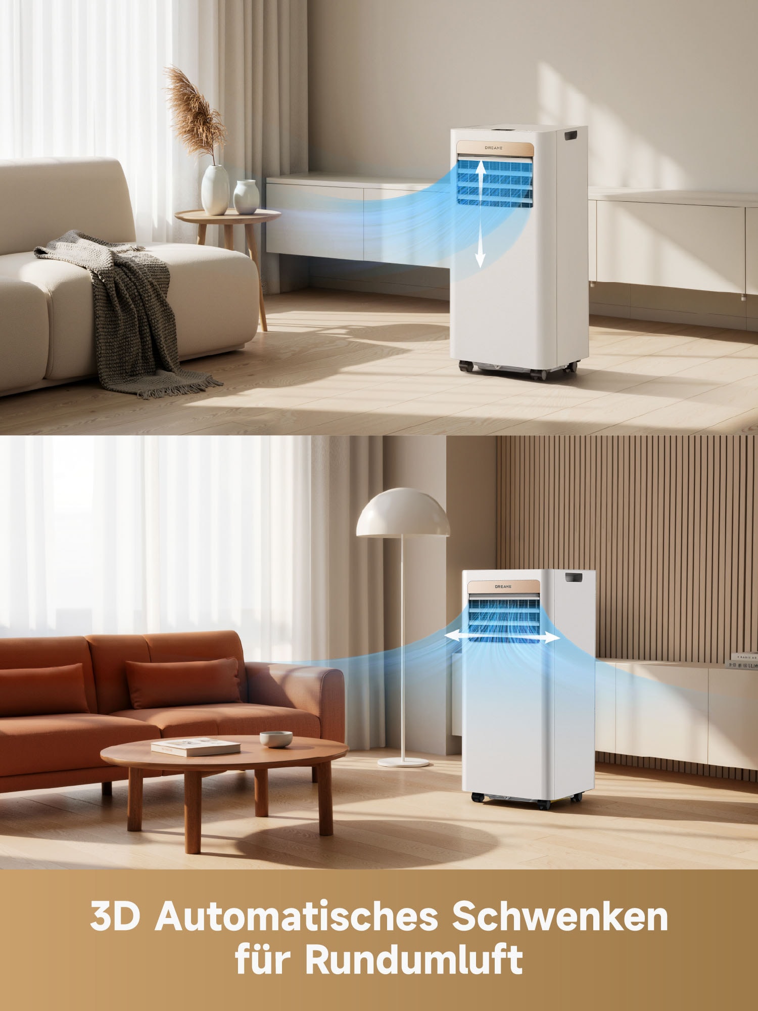 Dreame Klimagerät »P-Wind10 7k« 3in1 Kühlen/Entfeuchten/Ventilator, mobil, APP‑Steuerung, Nachtmodus