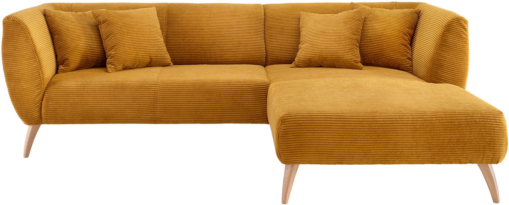 Thumbnail - INOSIGN Ecksofa "Colori Polstermöbel mit zeitlos eleganter Rückenführung. L-Form", Holzfußfarbe wählbar, inkl. 4x Zierki...
