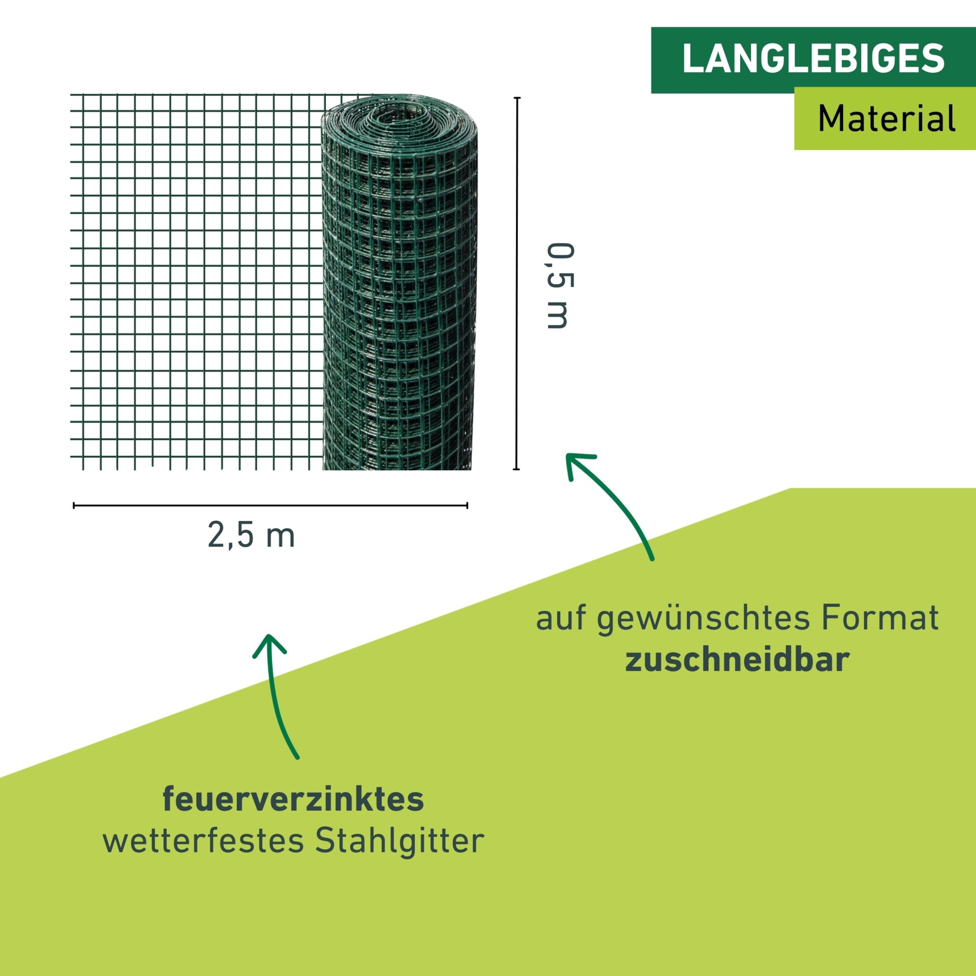 Windhager Voliere »für Tiere und Garten, Drahgitter für den Außenbereich« Stahlgitter erhältlich in unterschiedlichen Größen, grün