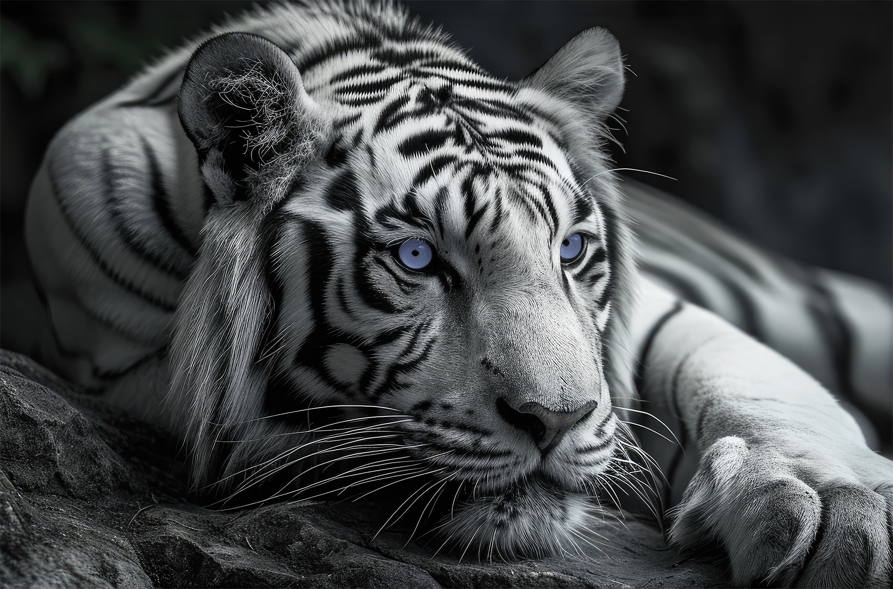 Bönninghoff Bild "Wandbild TIGER 78x118 cm – Leinwandbild Keilrahmen Deko modern" Raubkatzen Tiger Wildtiere auf Keilrahmen gespannt