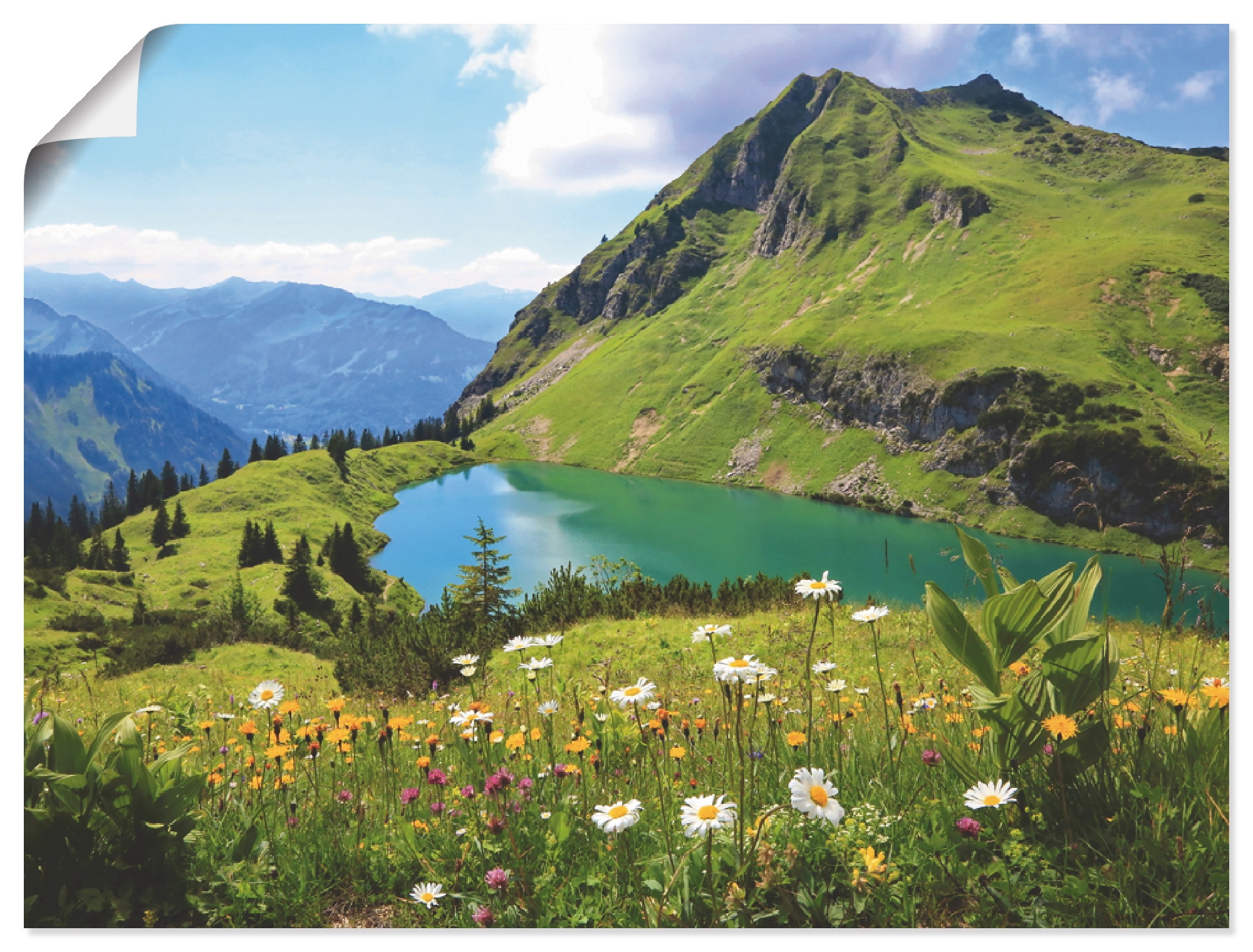 Artland Wandbild "Seealpsee", Berge, (1 St.), als Leinwandbild, Poster, Wan günstig online kaufen