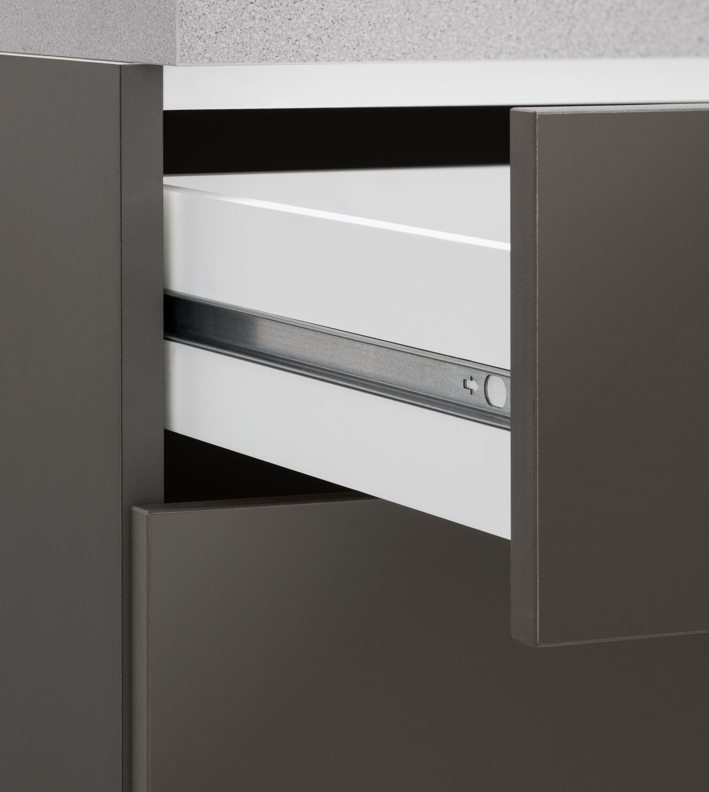 wiho Küchen Küchenzeile »Cali«, mit E-Geräten, Breite 220 cm mit Metallgriffen
