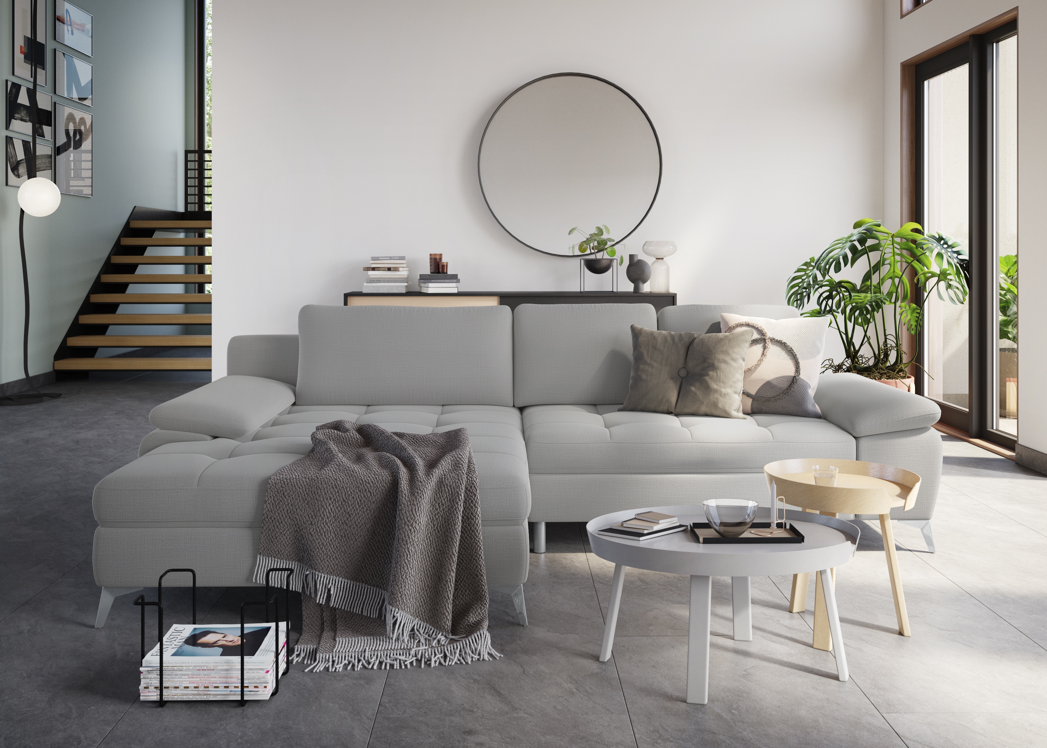 sit&more Ecksofa "Latigo L-Form" mit Mega-Recamiere, wahlweise mit Schlaffunktion und Bettkasten