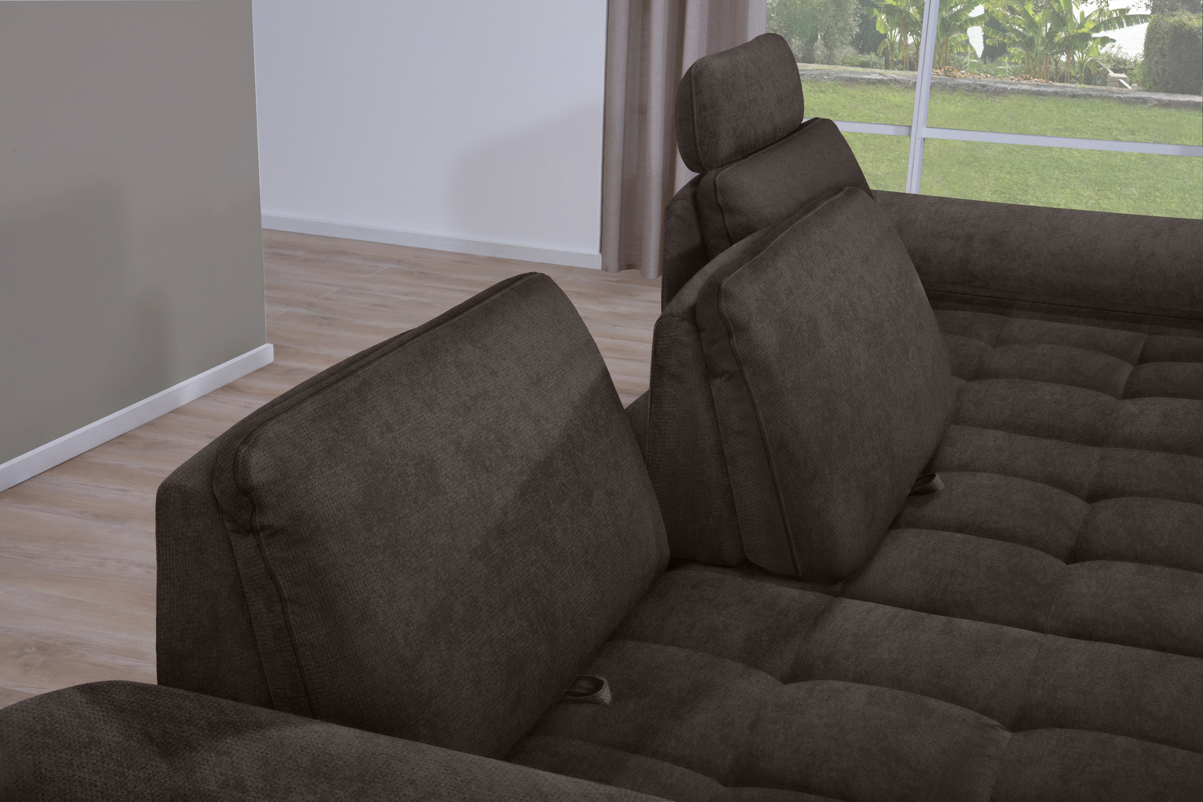 Thumbnail - alina Ecksofa "Royce", inklusive Sitztiefenverstellung, 296 cm breit
