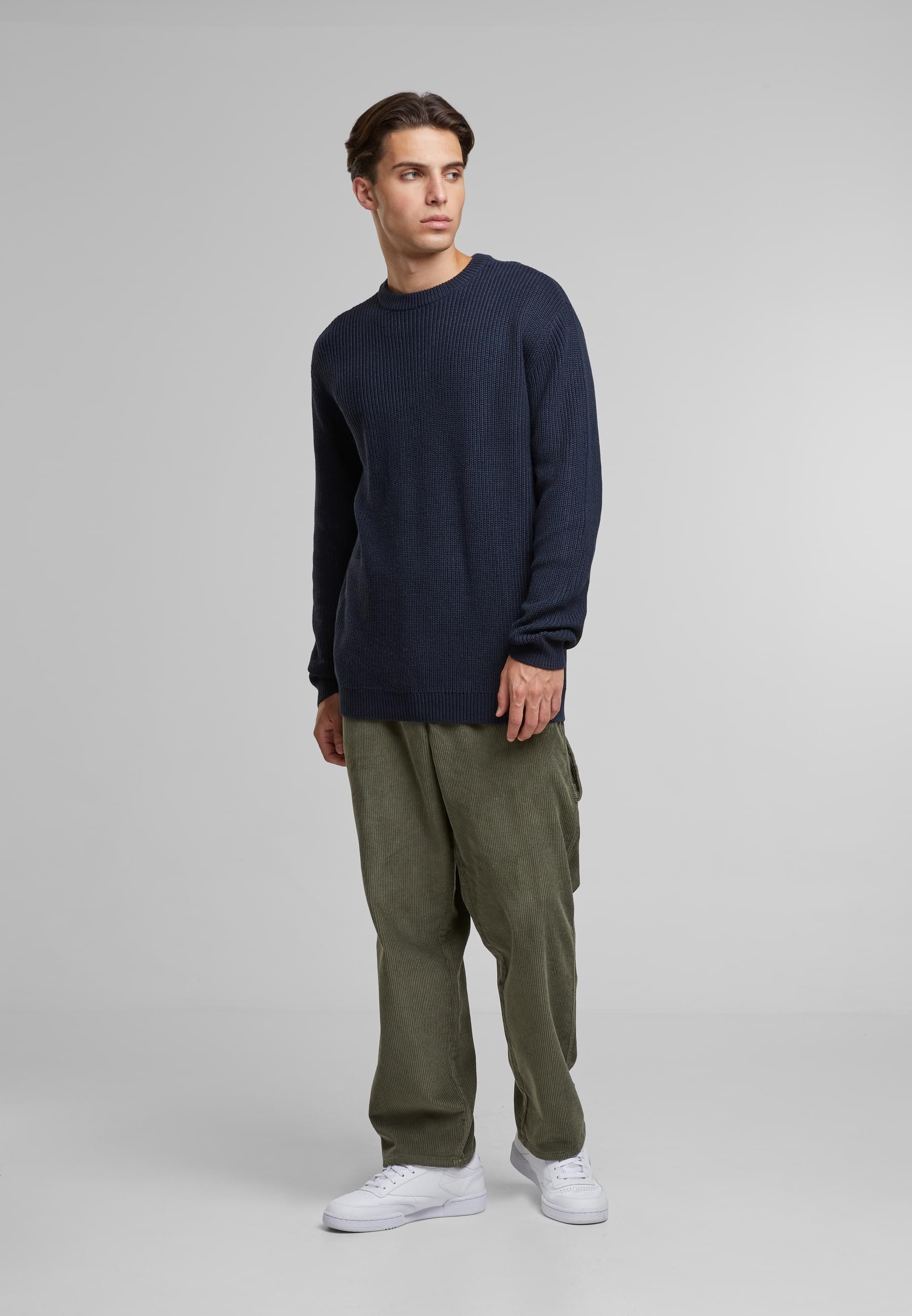 URBAN CLASSICS Rundhalspullover »Urban Classics Rib Basic Sweater«, (1 tlg.)