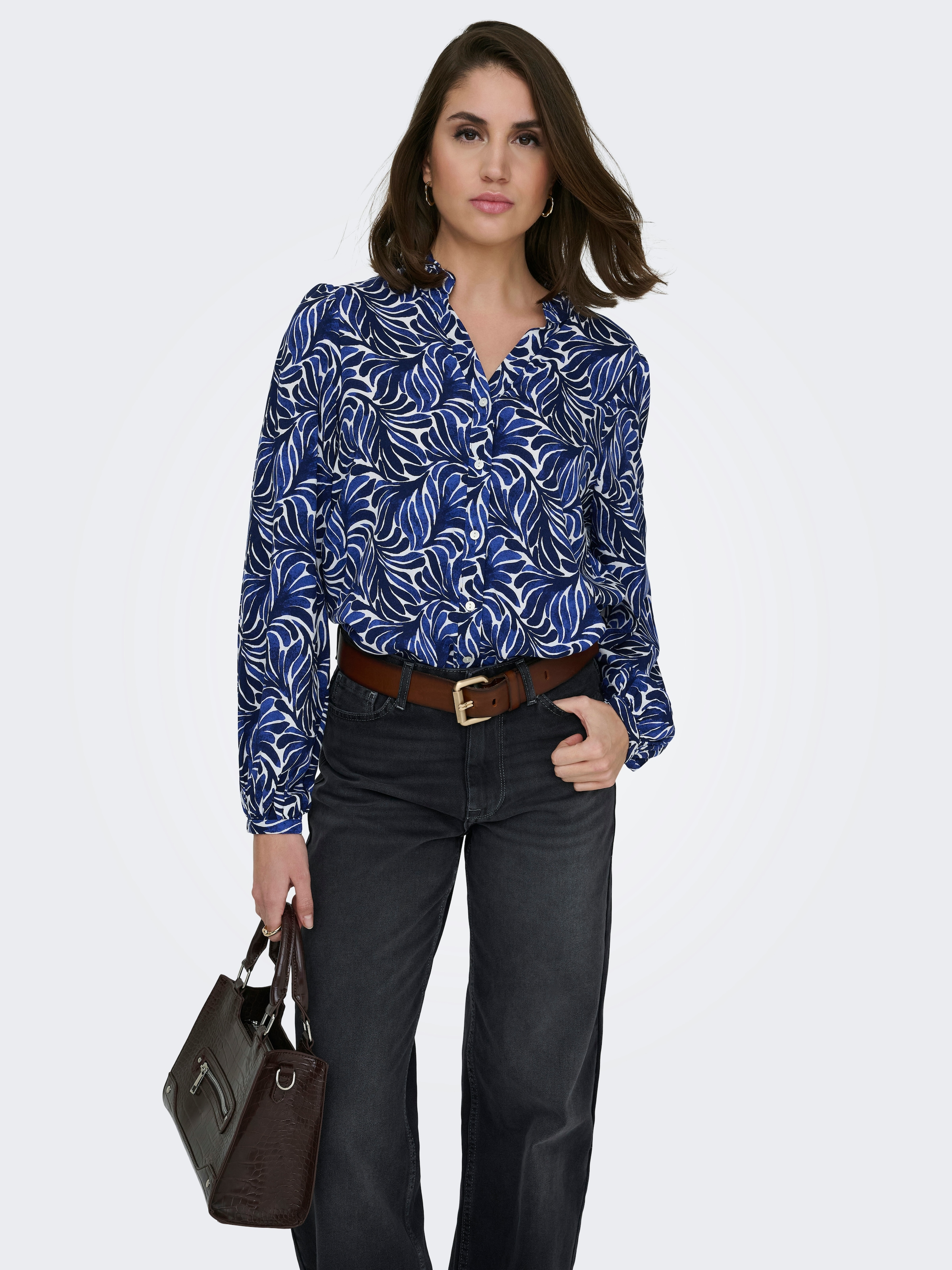 ONLY Langarmbluse »ONLRAYA L/S SHIRT WVN« Viskose, regular fit