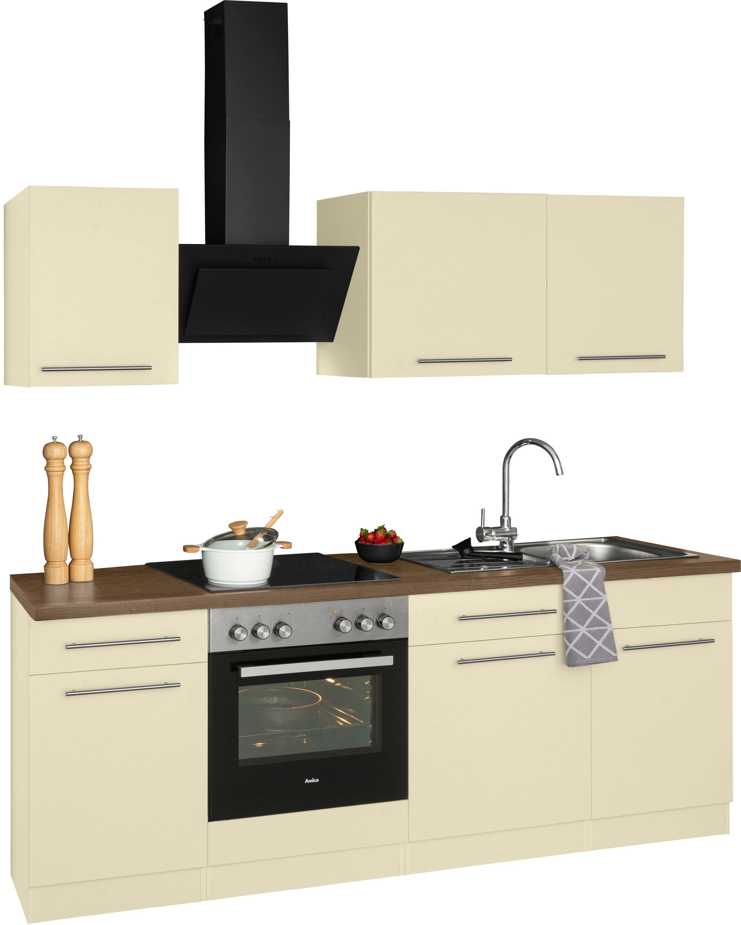 wiho Küchen Küchenzeile »Unna«, ohne E-Geräte, Breite 220 cm
