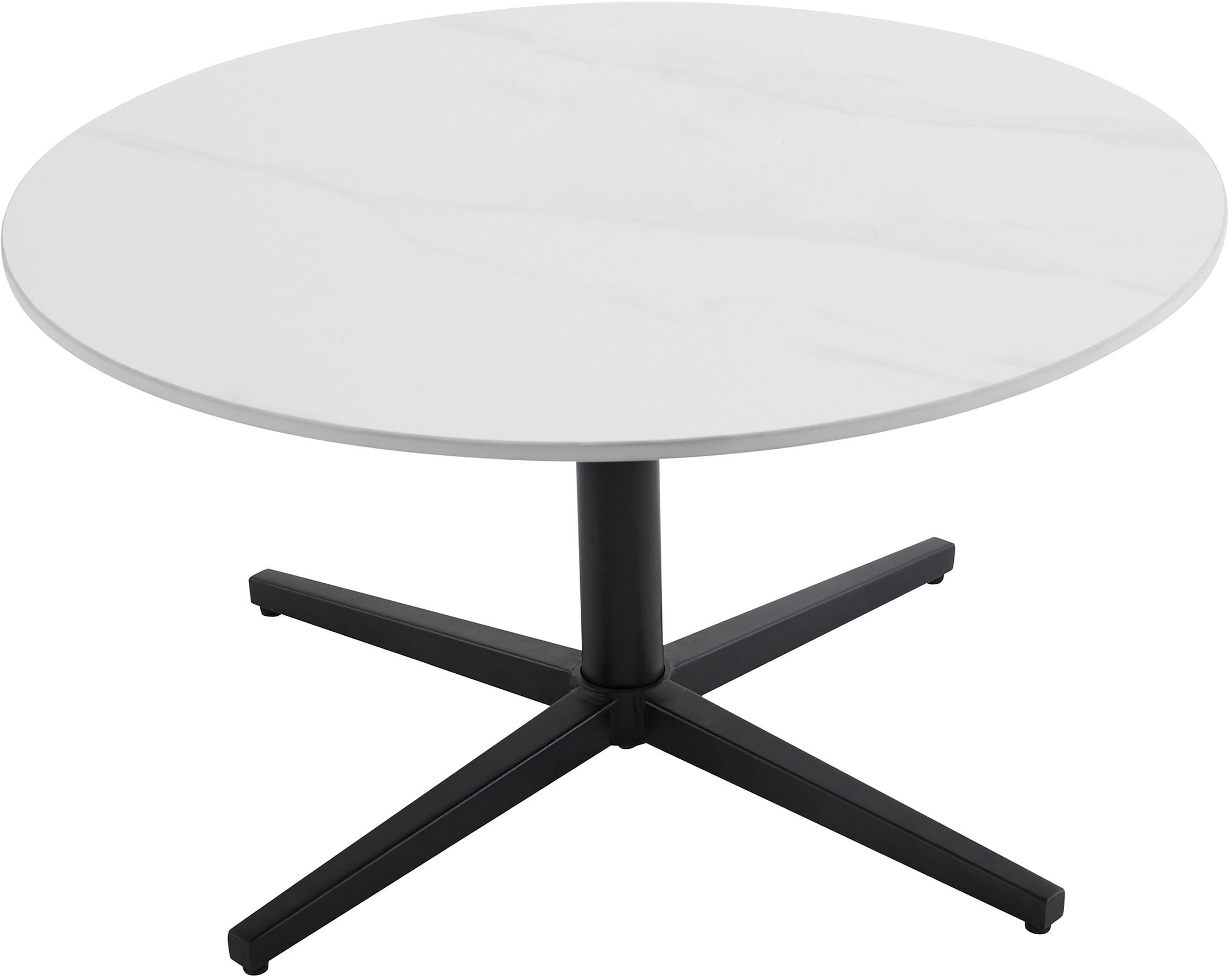 byLIVING Couchtisch »Cup« 1 Stk. tlg. modernes, rundes Design in Keramikoptik mit Kreuzgestell, 70cm