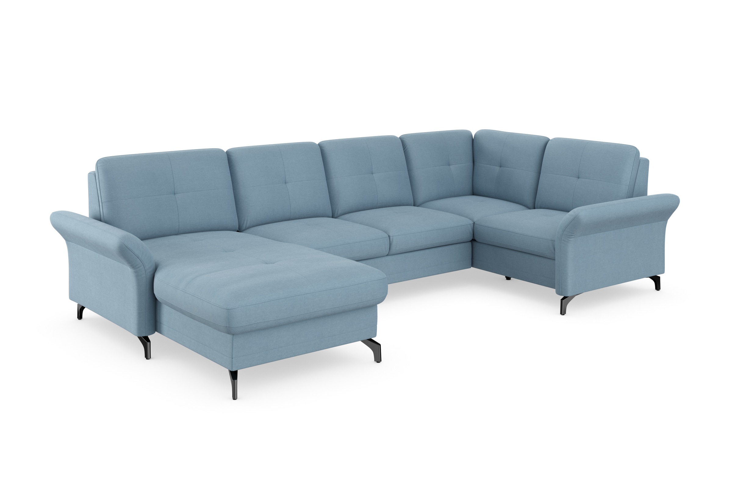 Home affaire Wohnlandschaft "Calando U-Form" wahlweise mit Bettfunktion, Be günstig online kaufen