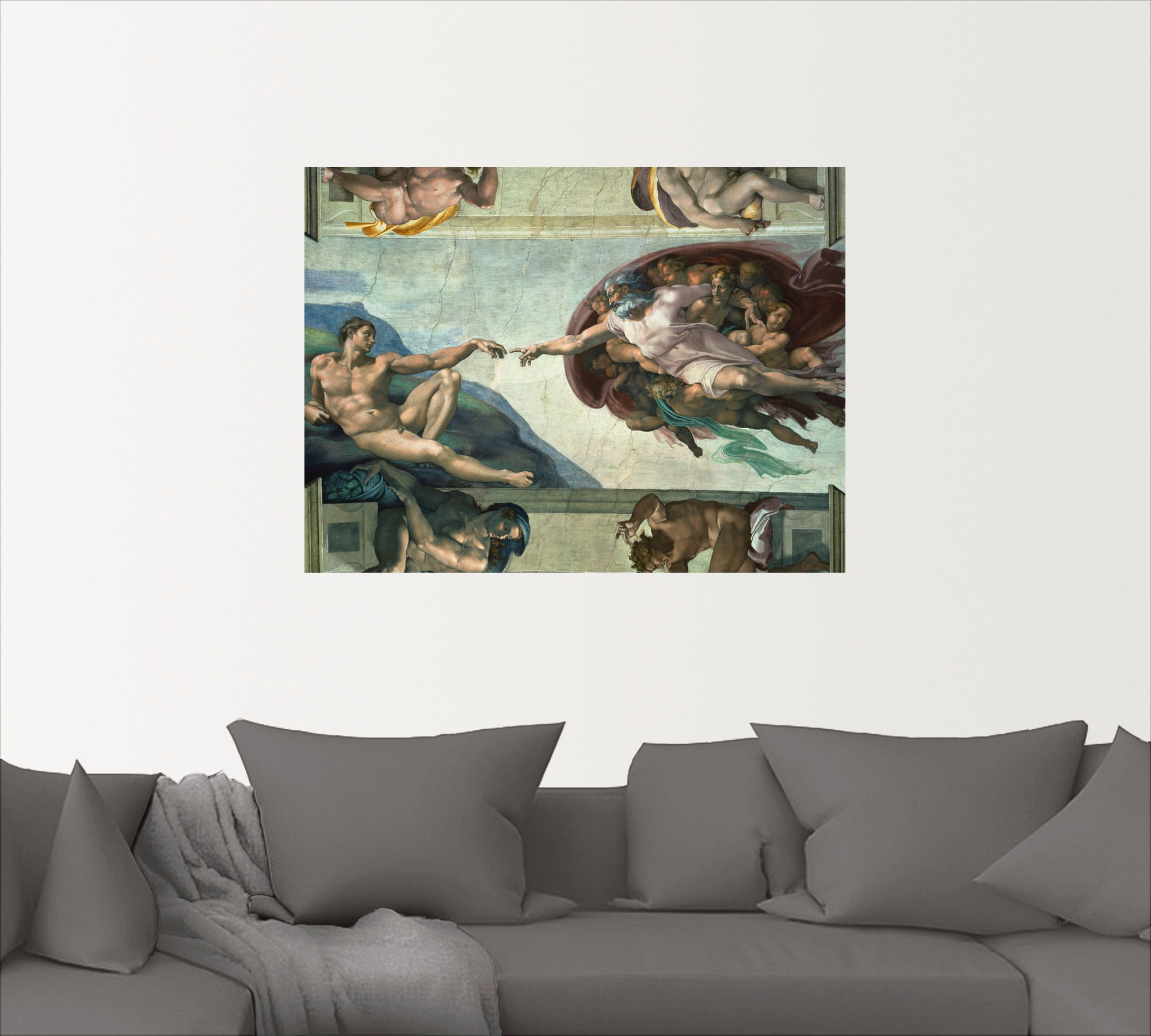 Artland Wandbild "Die Erschaffung des Adam", Religion, (1 St.), als Leinwan günstig online kaufen