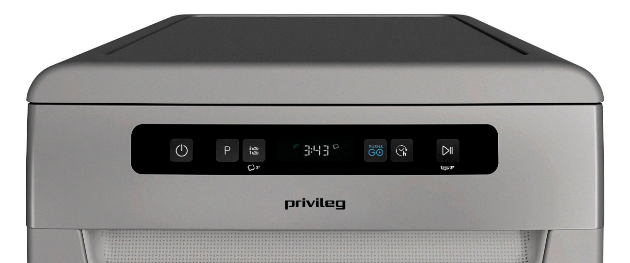 Privileg Standgeschirrspüler »PV2FC10BS7A0S«, 10 Maßgedecke, Auto Door - automatisches Türöffnungssystem (abschaltbar)