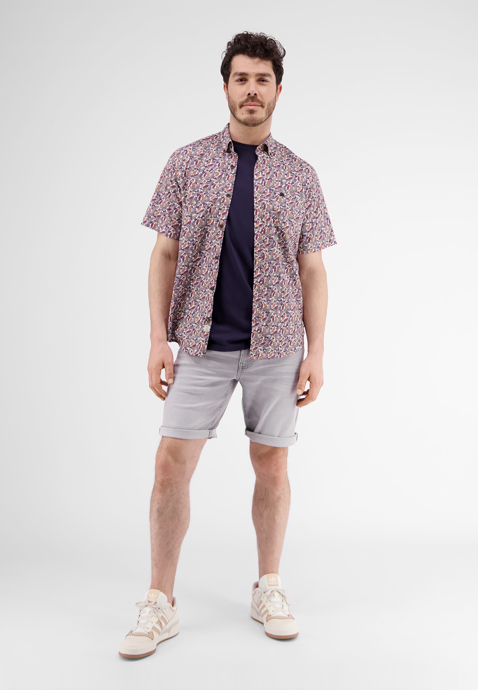 LERROS Kurzarmhemd "Halbarmhemd mit floralem Print" günstig online kaufen