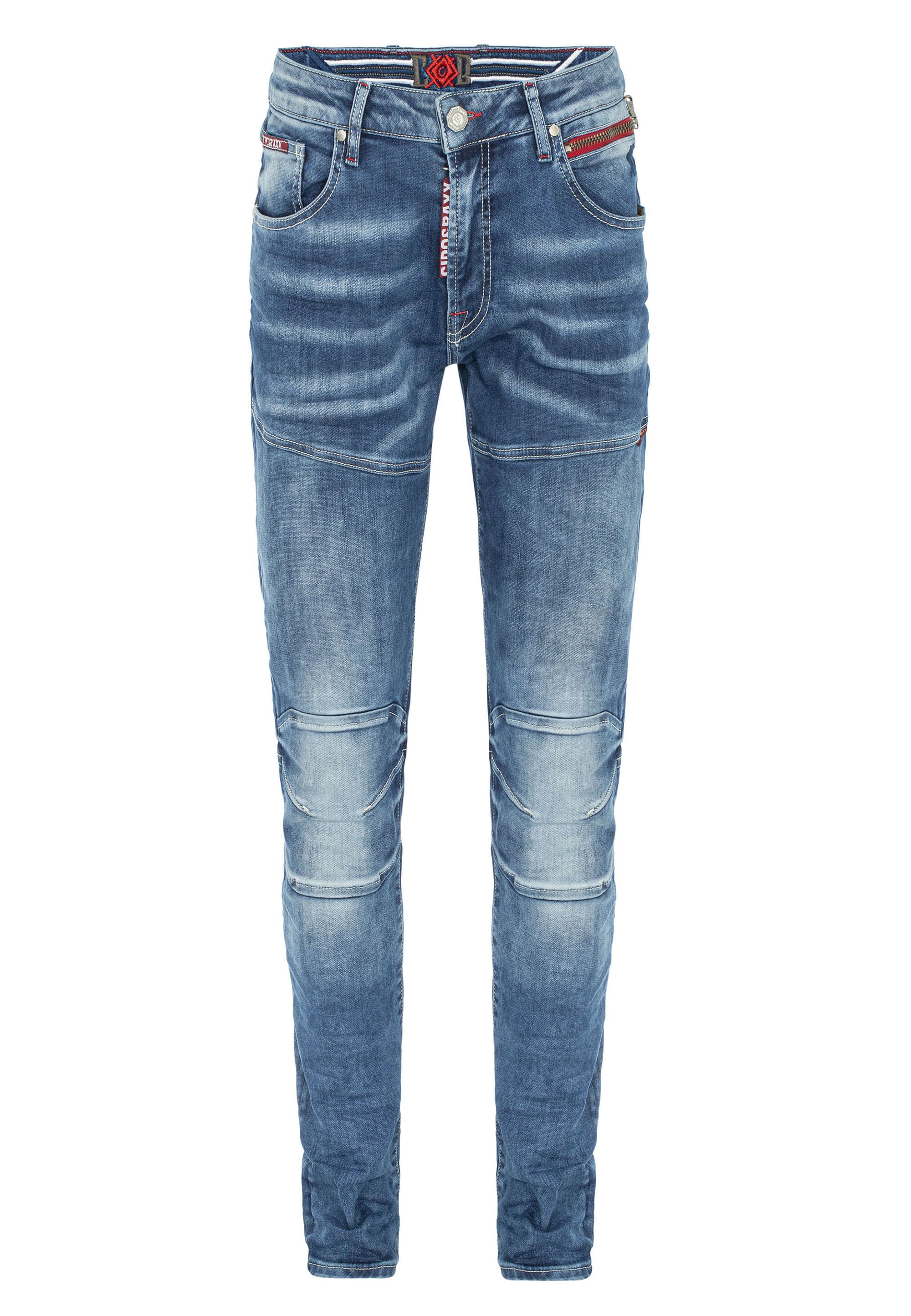 Cipo & Baxx 5-Pocket-Jeans "Cipo & Baxx Jeans" mit trendigen Ziernähten, CD698
