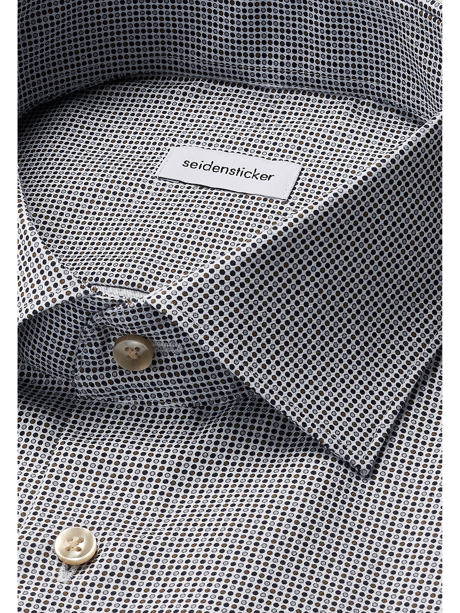 seidensticker Businesshemd »Schwarze Rose«, Shaped 1/1 Kentkragen Druck