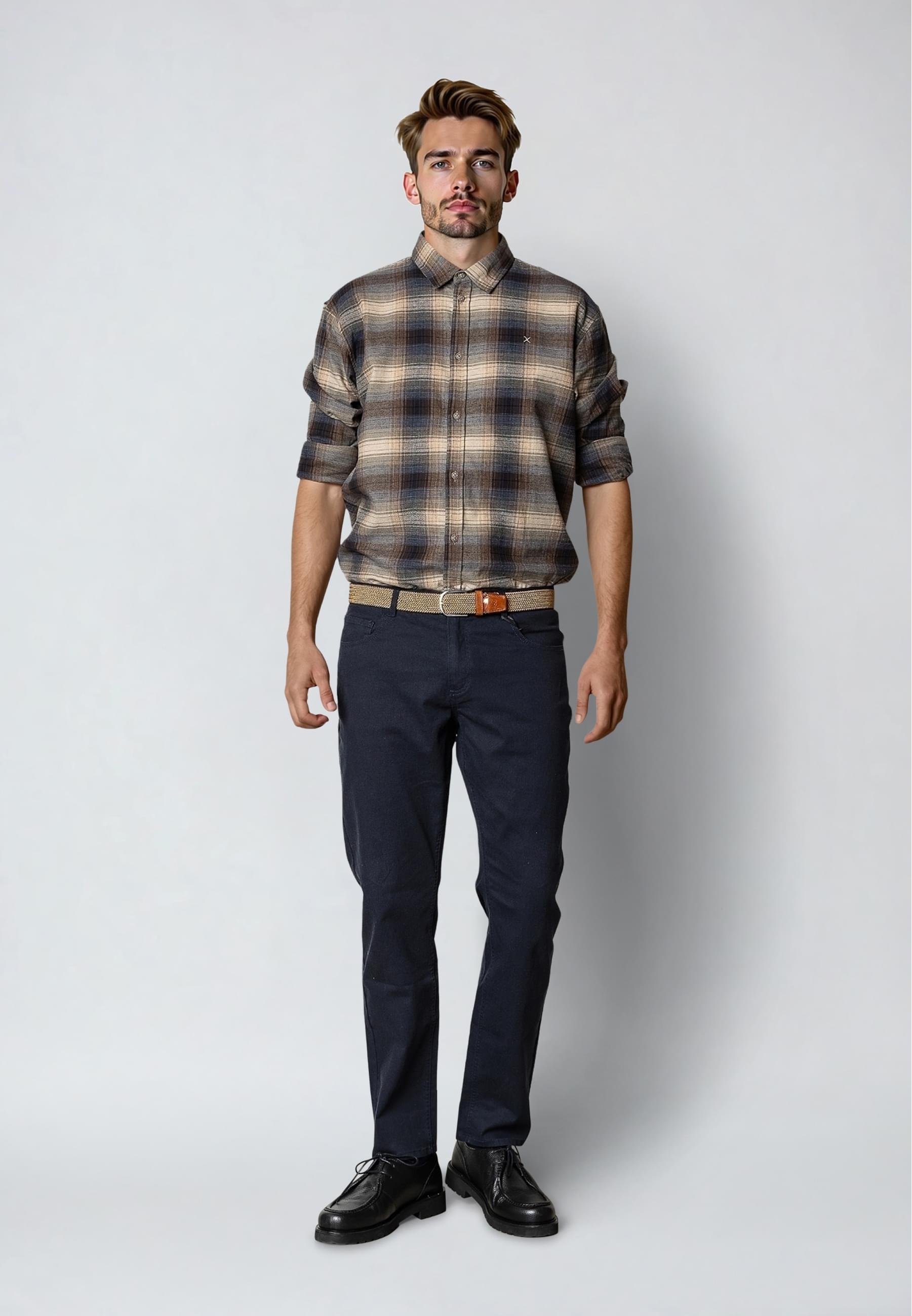 Clean Cut Copenhagen Langarm-Poloshirt »Clean Cut Copenhagen Dylan Checked Flannel Shirt«, 1 Stk.

