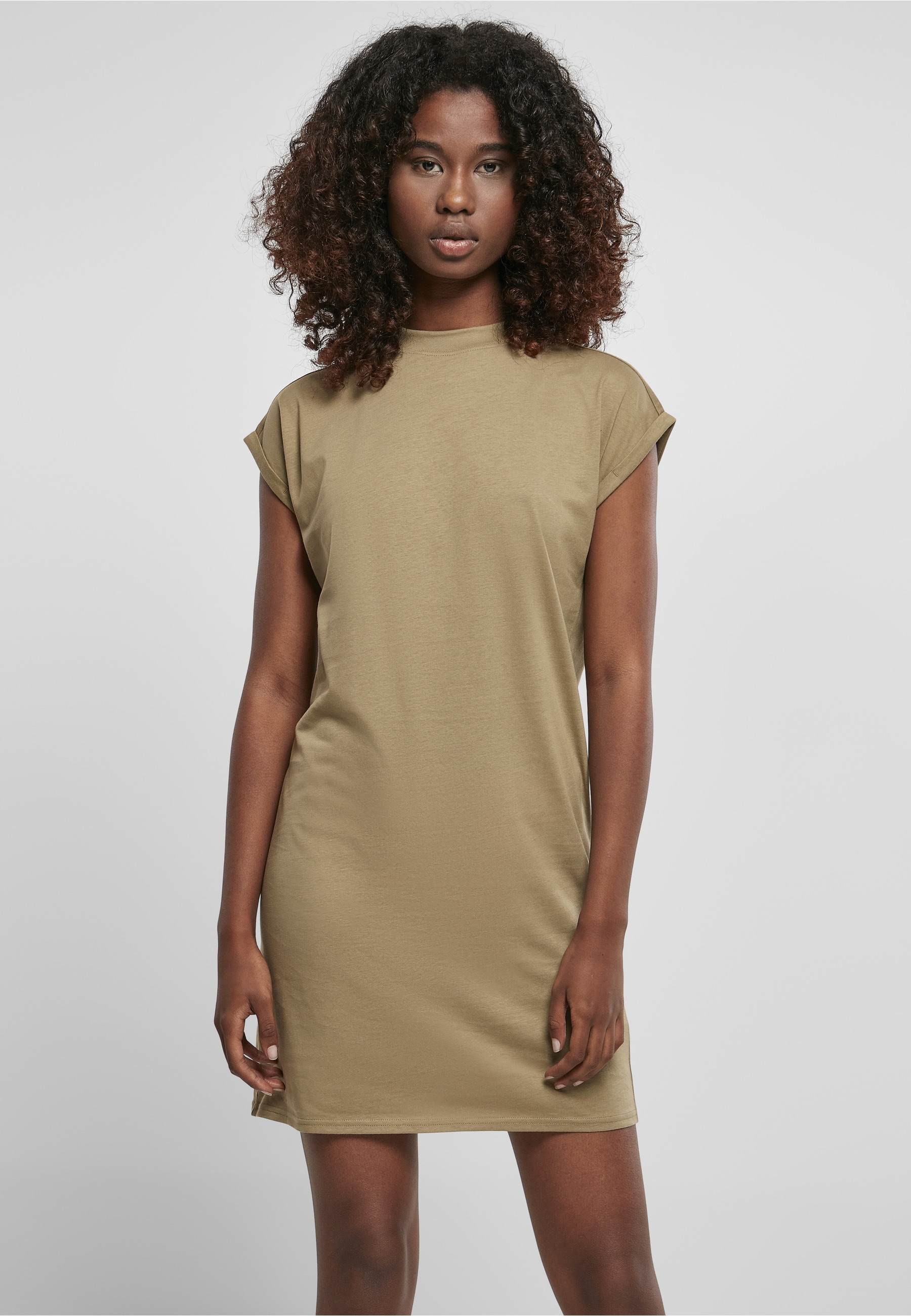 URBAN CLASSICS Shirtkleid »Urban Classics Damen Ladies Turtle Extended Shoulder Dress« 1 tlg.