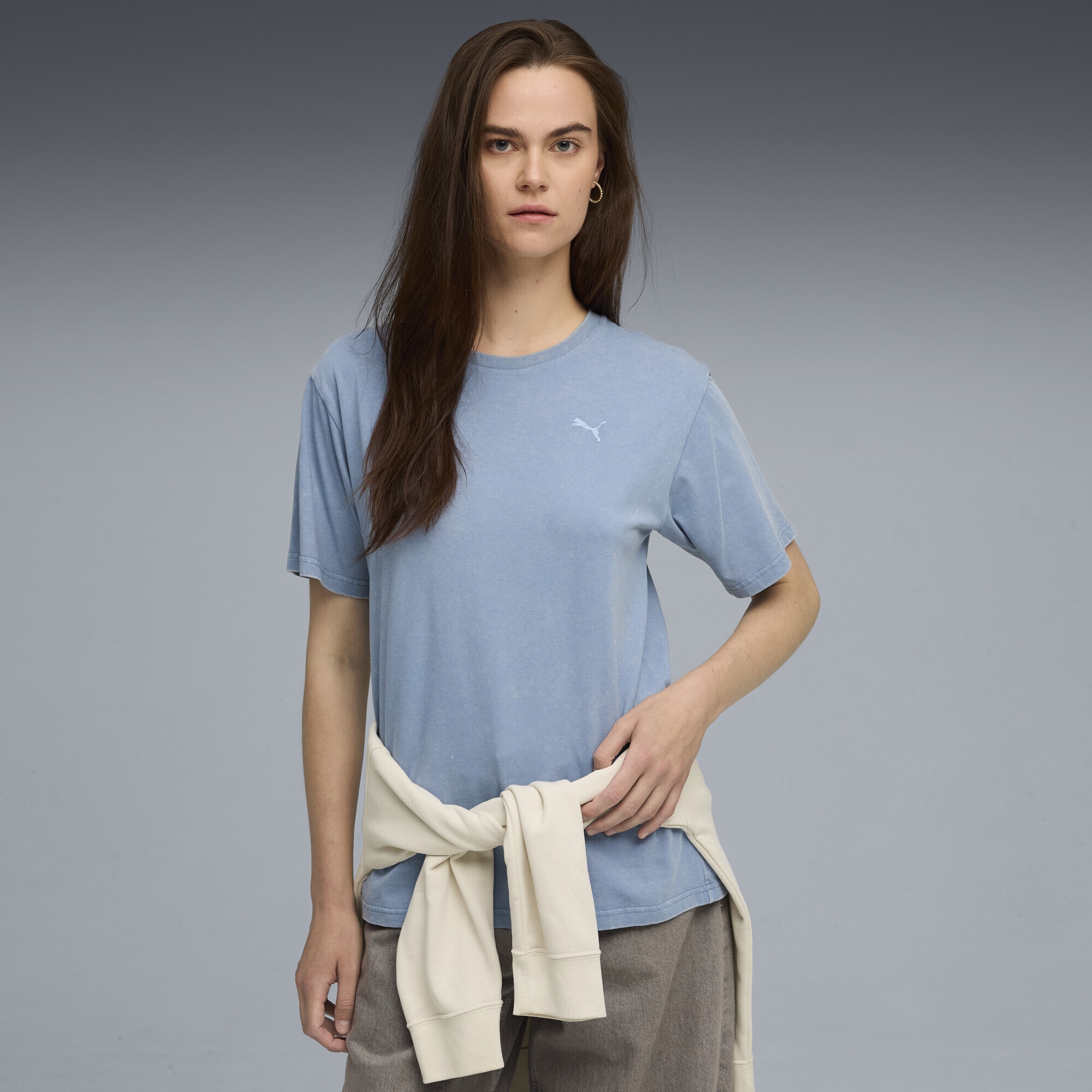 PUMA T-Shirt »Essentials Elevated Relaxed Wash T-Shirt Damen«