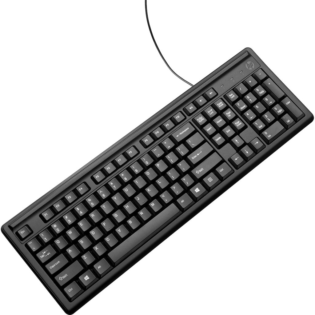 HP Tastatur »Keyboard 100«, (Funktionstasten-Ziffernblock-USB-Anschluss)