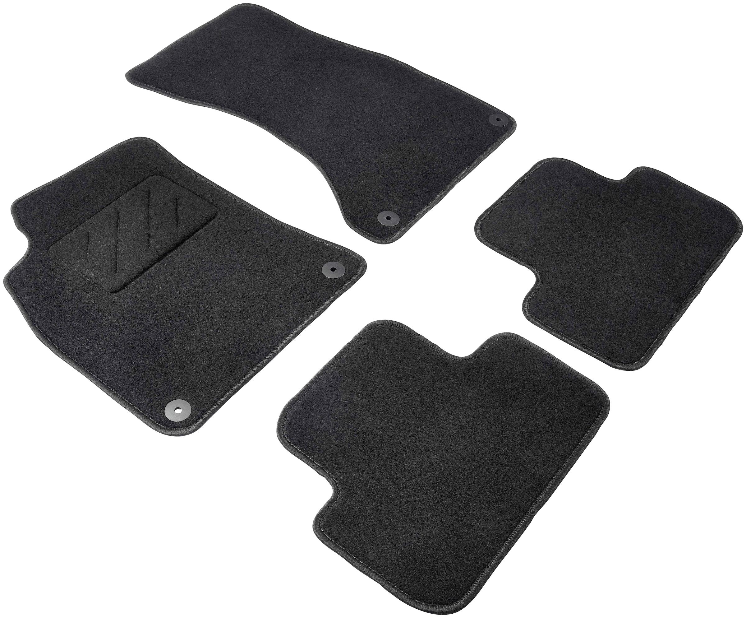 WALSER Passform-Fußmatten »Standard«, (4 St.), z.B. für Audi A4 B8/B8 Avant,  A4 Allroad, A5 Sportback per Rechnung | BAUR