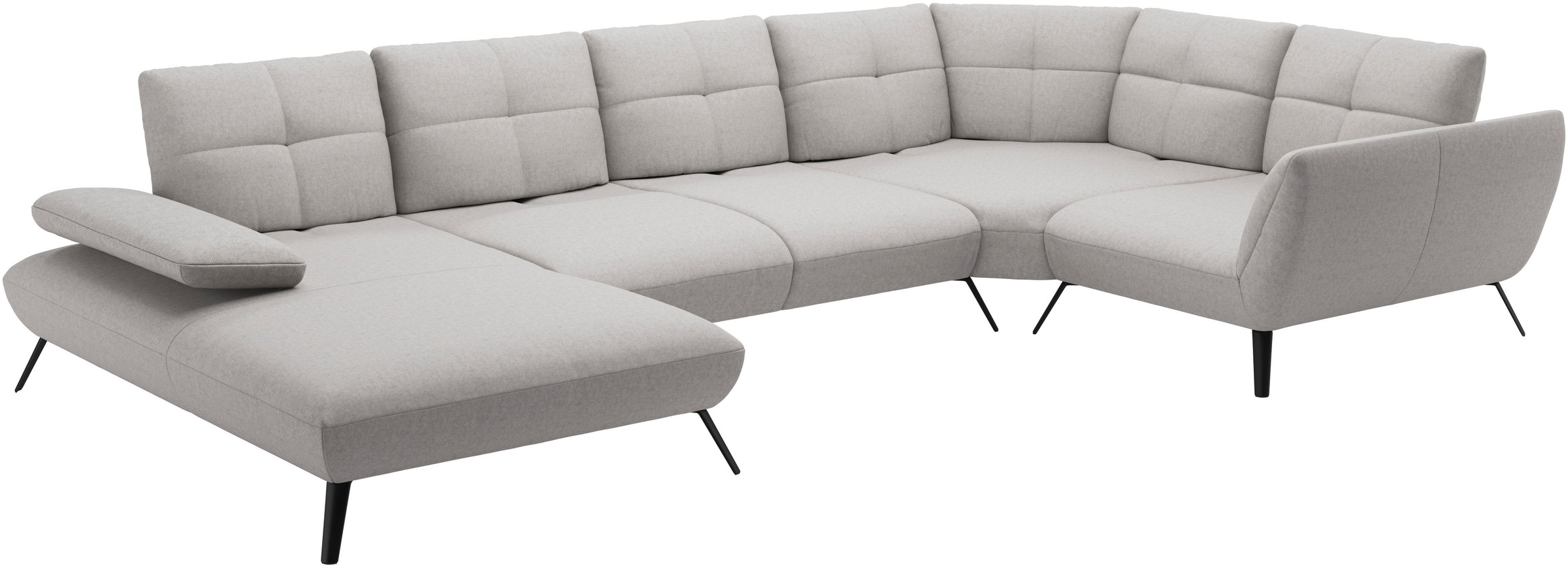 Places of Style Wohnlandschaft »Mikado U-Form«, inkl. Sitztiefenverstellung und Armteilverstellung