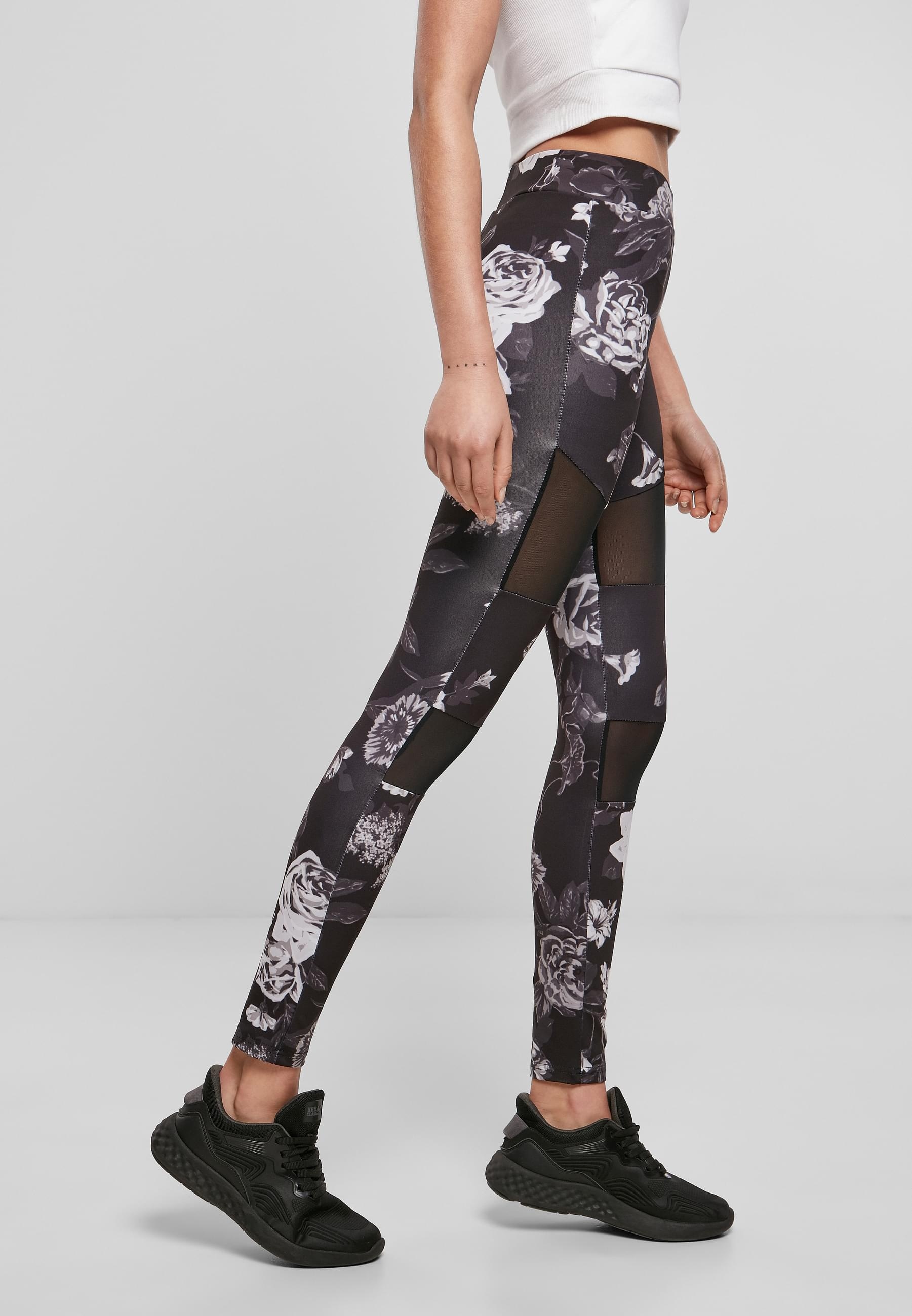 URBAN CLASSICS Leggings »Urban Classics Damen Ladies Tech Mesh AOP Leggings«, (1 tlg.)