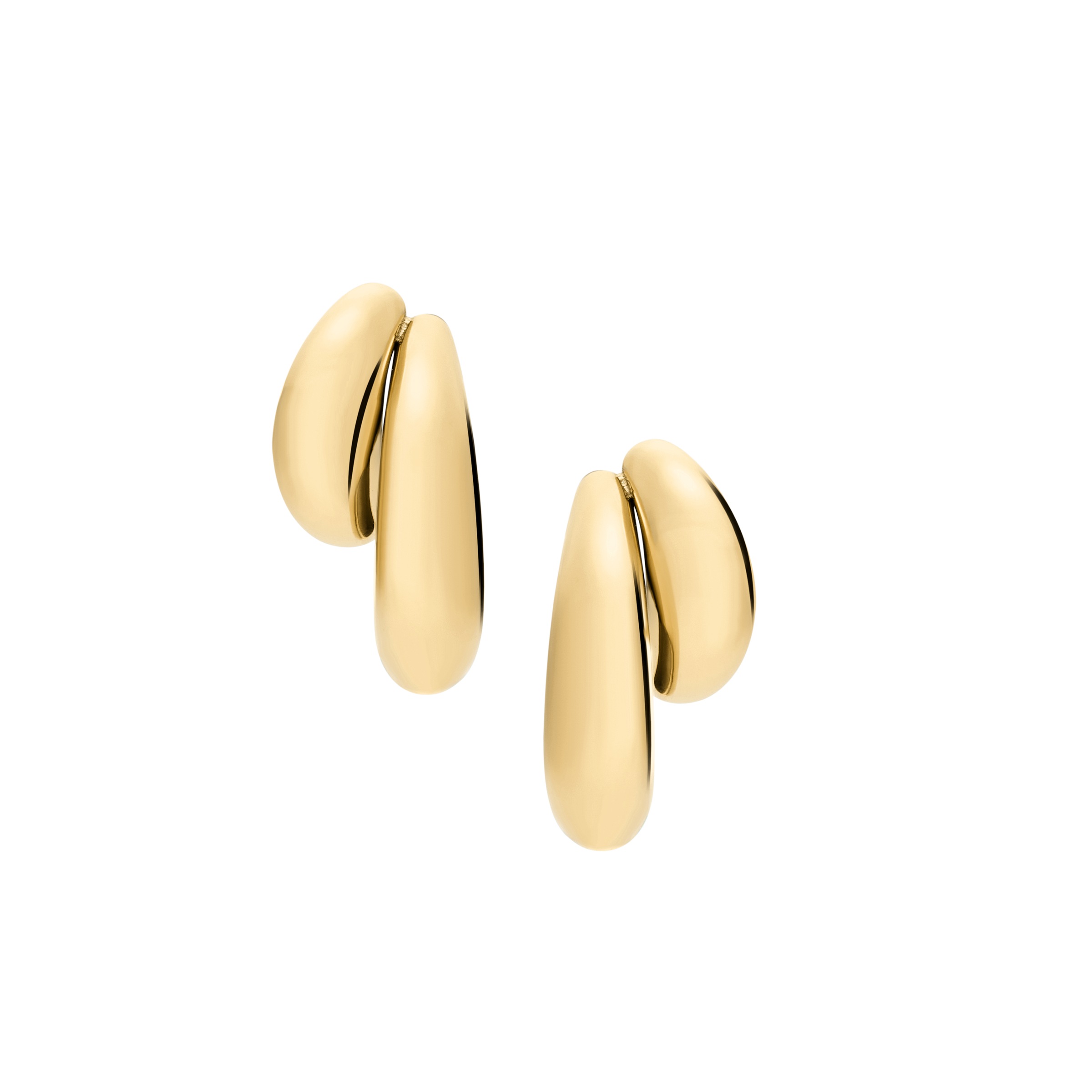 Paar Ohrstecker FOSSIL "Schmuck Geschenk Edelstahl JEWELRY", gold (gelbgoldfarben, edelstahlfarben), Ohrringe, Damen, Edelstahl 3
