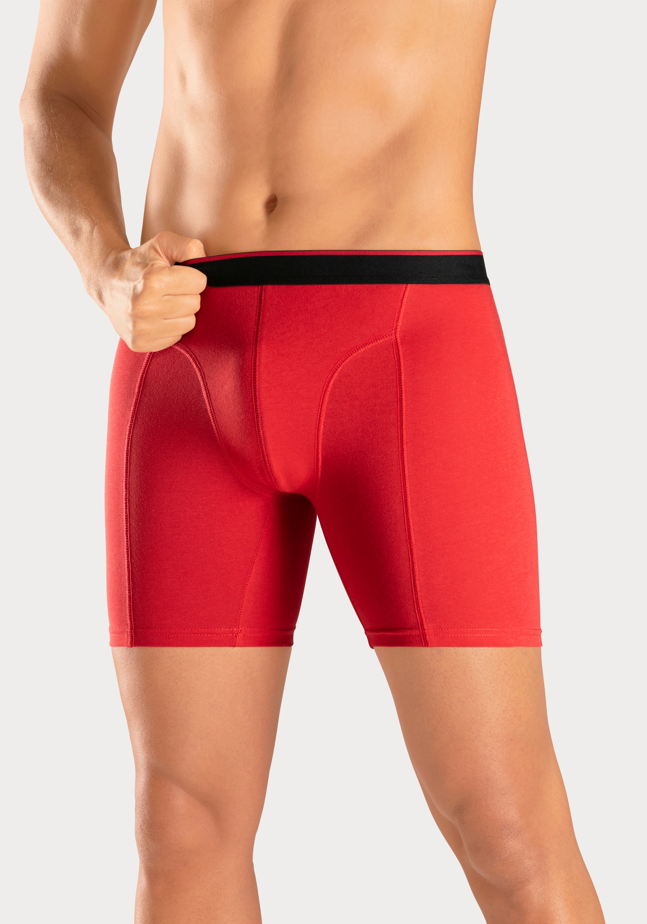 AUTHENTIC LE JOGGER Langer Boxer Packung, 5 Stk. mit zweifarbigem Webbund u günstig online kaufen