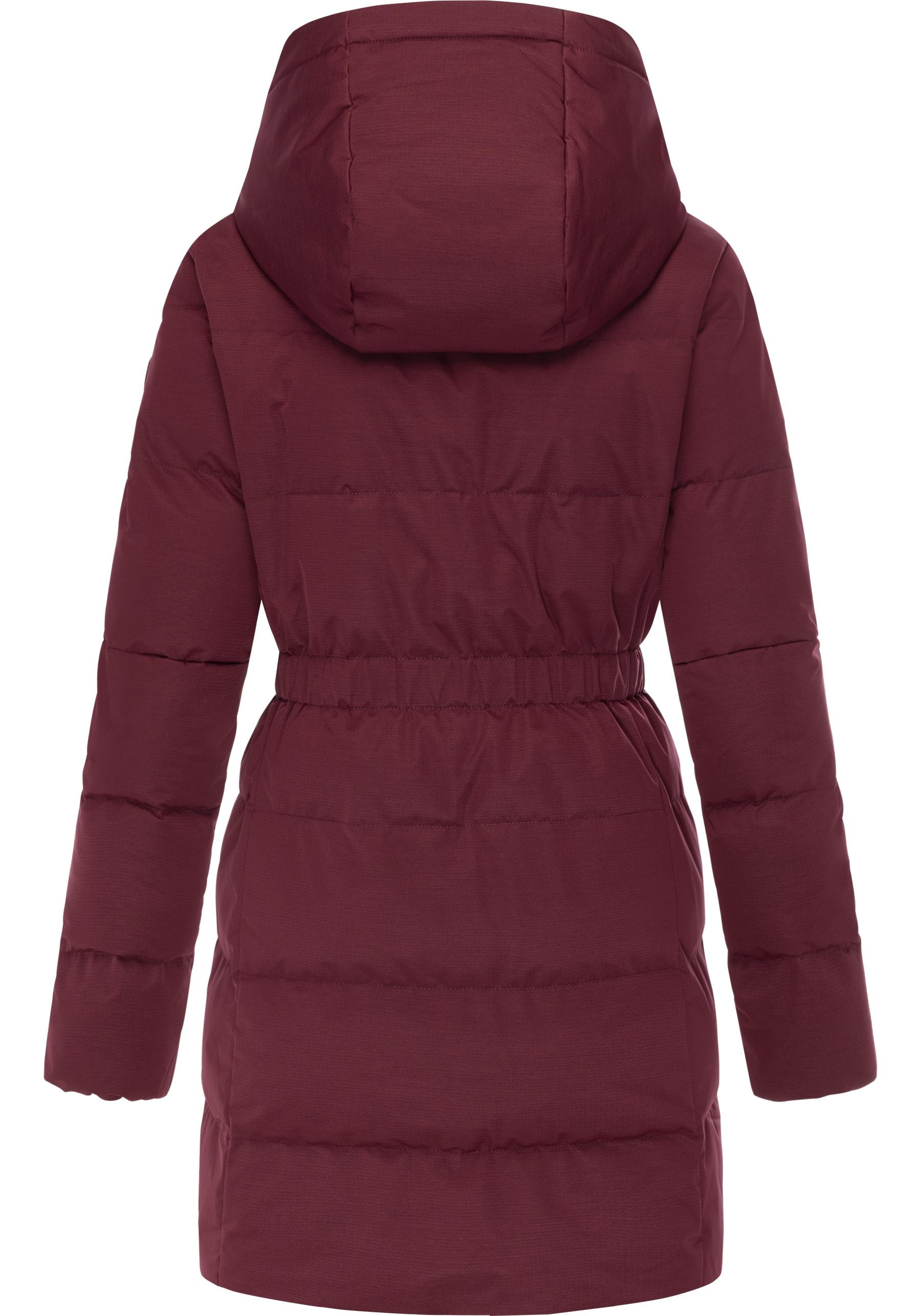 Ragwear Steppmantel »Niani YOUMODO«, Warmer Wintermantel mit hohem Kragen und Kapuze