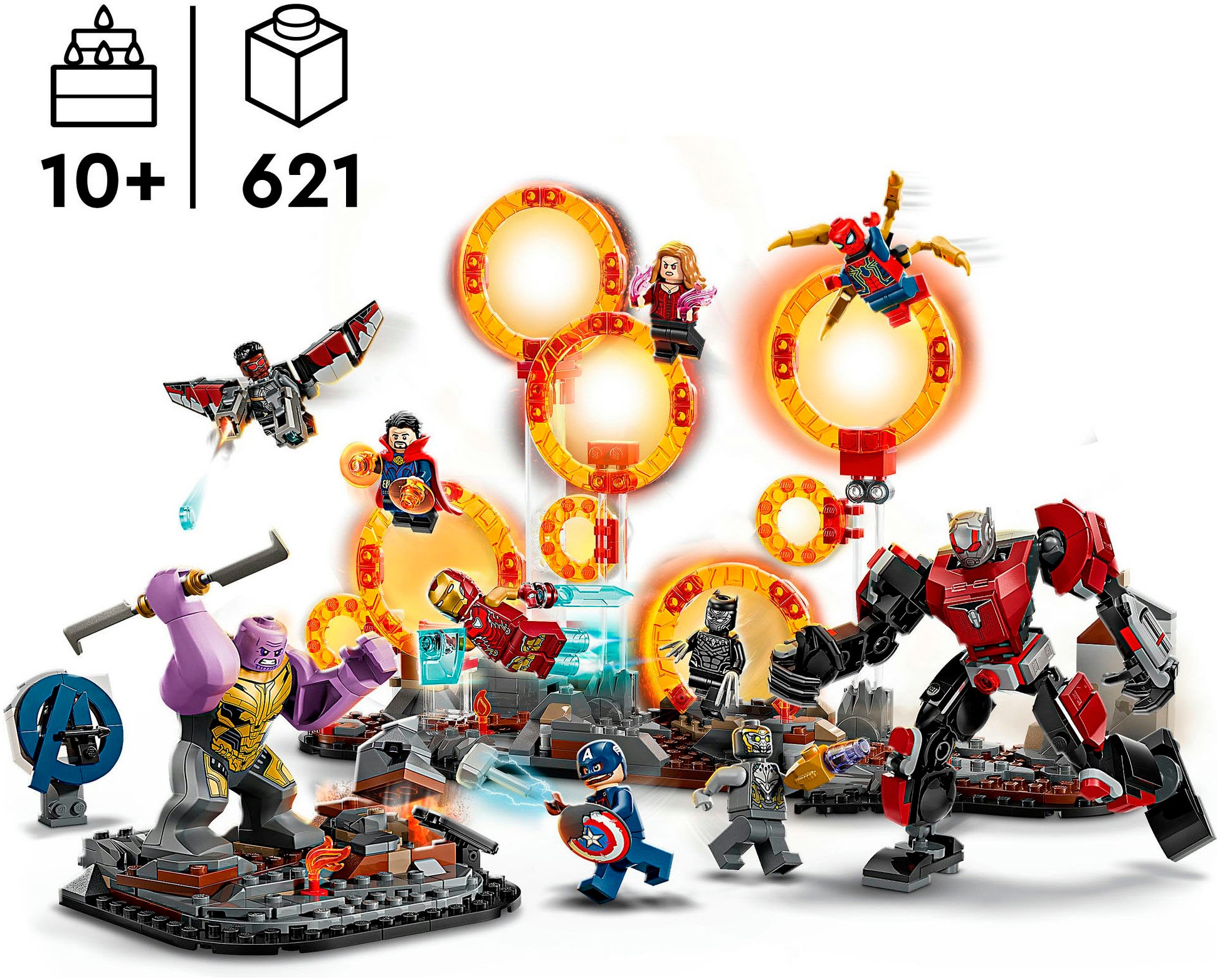 LEGO® Konstruktionsspielsteine »Avengers: Endgame Letzter Showdown (76323), LEGO Super Heroes«, (621 St.), Made in Europe