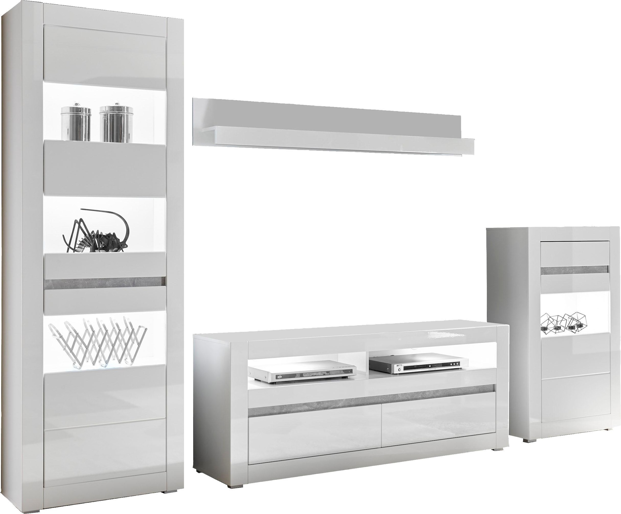 INOSIGN Wohnwand "Carat" Set, 4 Stk. tlg. wird jeweils mit zwei Leisten ang günstig online kaufen