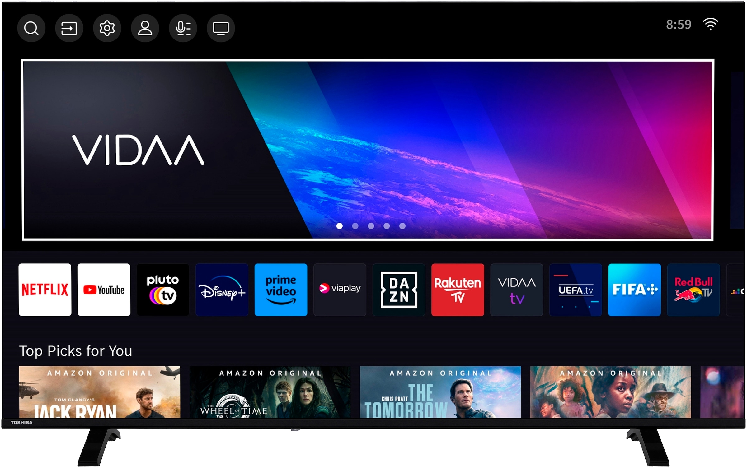 Toshiba DLED-Fernseher »55UV1563DDW« 139 cm/55 ″ Smart-TV