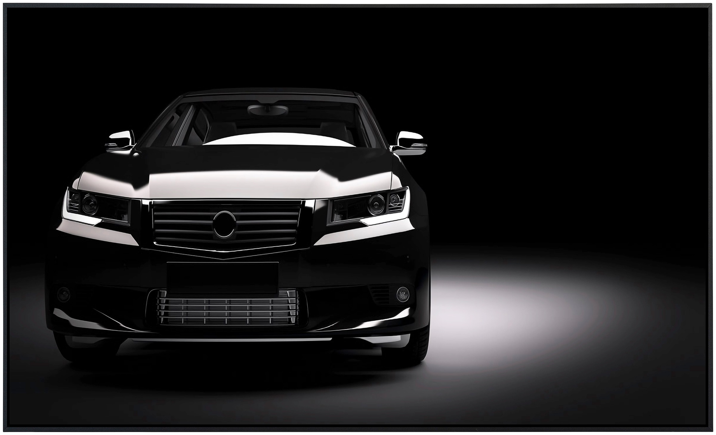 Papermoon Infrarotheizung »Schwarzes Auto im Rampenlicht«, sehr angenehme Strahlungswärme