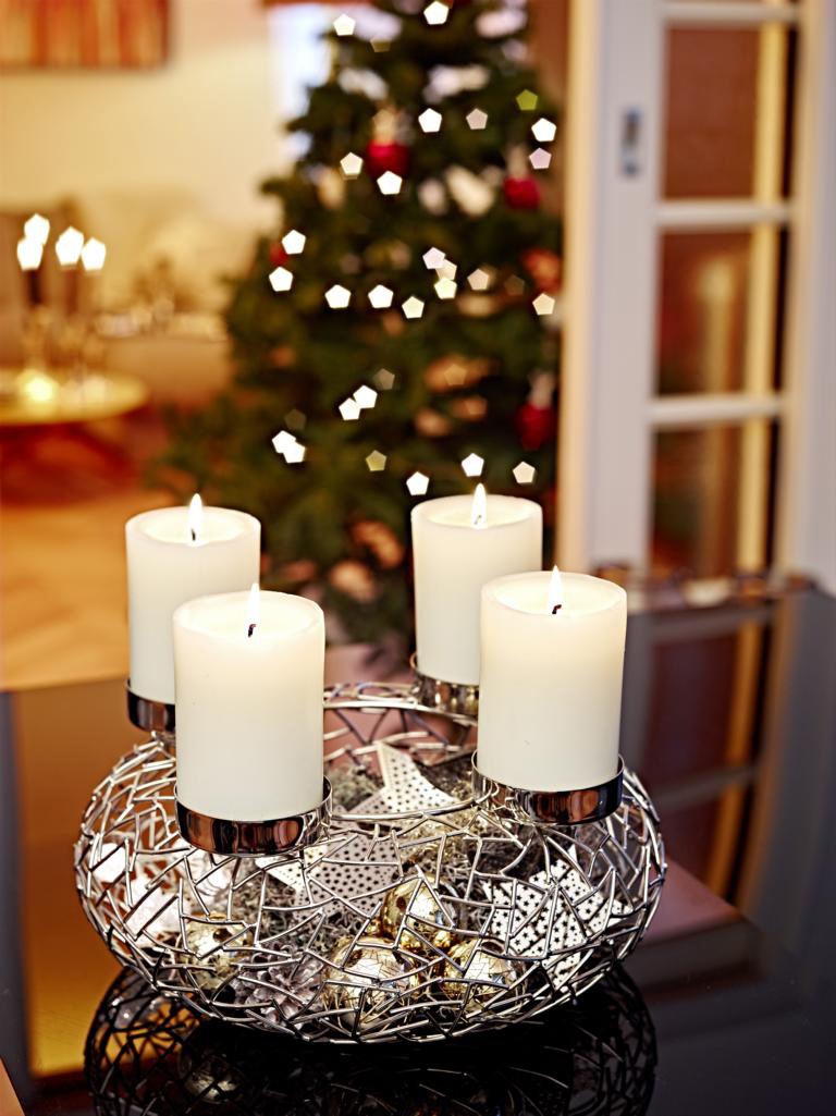 Edzard Adventskranz Milano Kerzenhalter Fur Stumpenkerzen Tischdeko Weihnachtsdeko Fur 4 Kerzen Kerzenkranz Mit Silber Optik Vernickelt Kaufen Baur